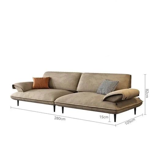 Vintage Luxury Oak Designer Sofa Set - 3-Piece Living Room Furniture for Modern Home & Office Decor | Durable Solid Wood Frame with Plush Cushions | Perfect for Lounge, Family Room, and Luxury Interior Design