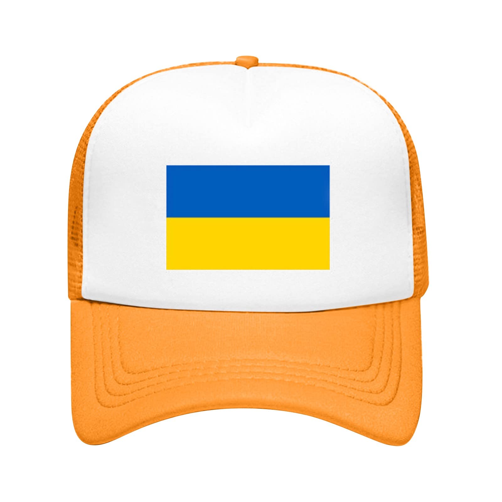 Ukraine Flag Baseball Cap for Men & Women - Adjustable Mesh Splice Unisex Hat with Fat Bill | Patriotic Outdoor Sports & Casual Wear