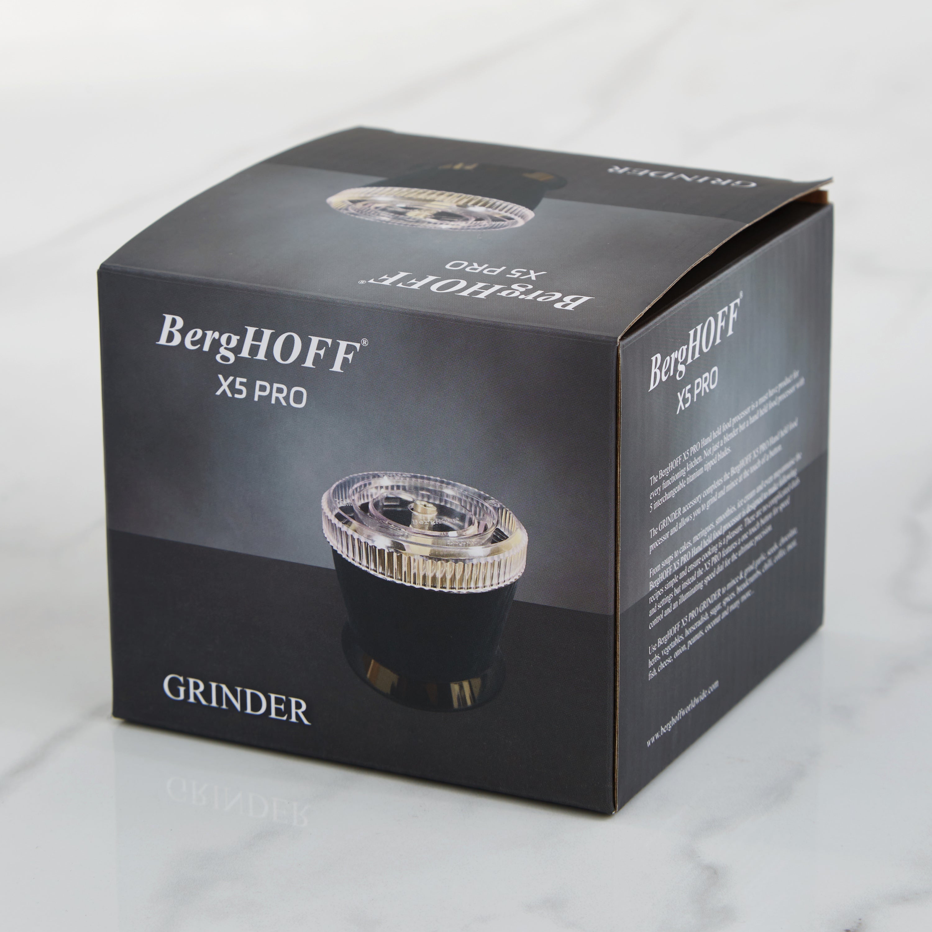 BergHOFF Grinder Attachment for X5 Pro Handheld Blender - Perfect for Spices, Coffee Beans & Nuts - Ideal for Kitchen, Camping & Travel Use