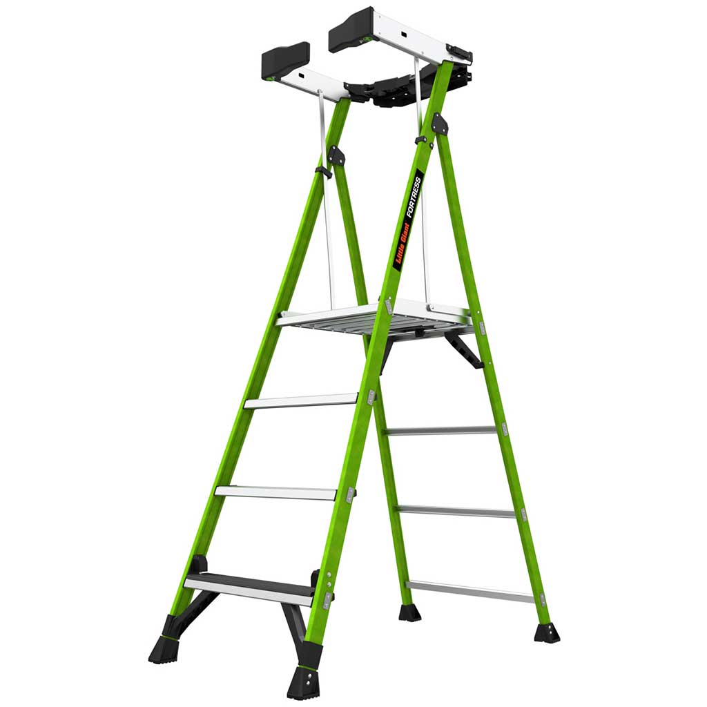 Little Giant Fortress Step Ladder - Heavy Duty 300 lbs Capacity | Adjustable Safety Ladder for Home, Garage & Workshop | Perfect for DIY Projects, Painting & Shelving