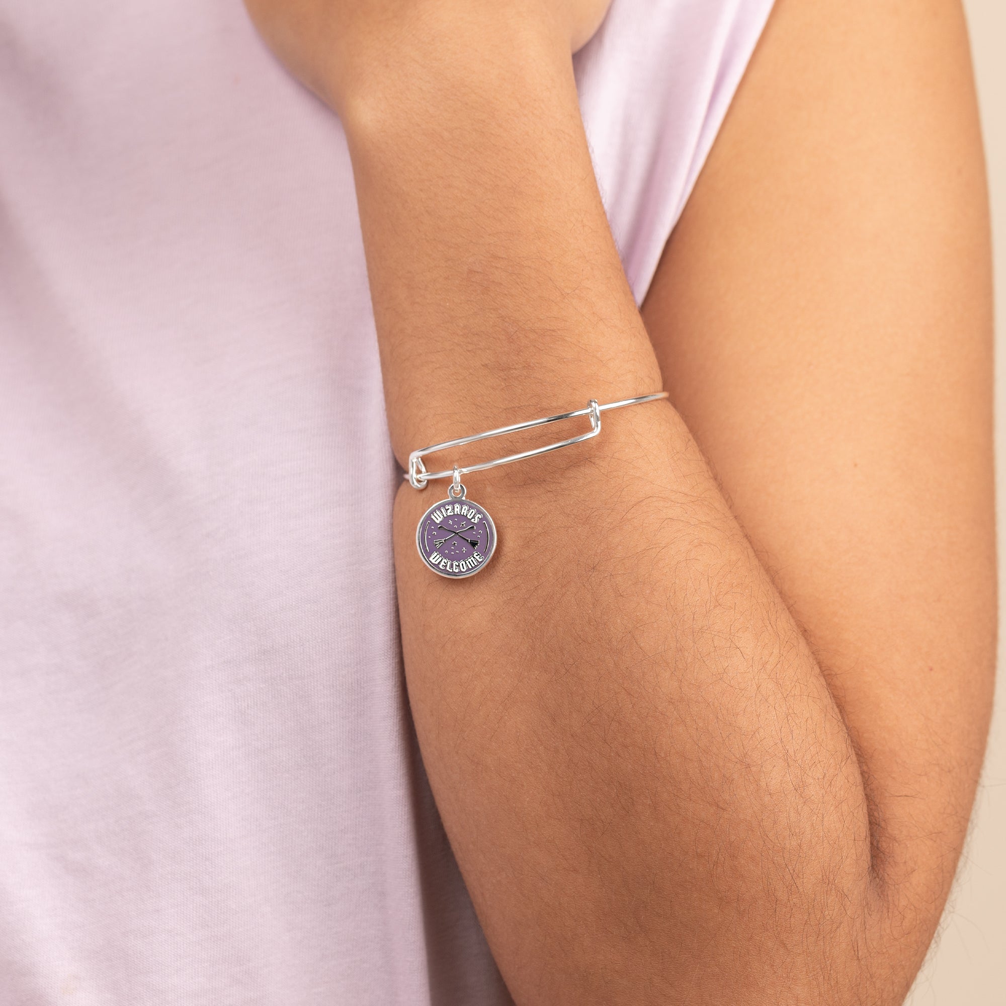 Harry Potter™ 'Wizards Welcome' Charm Bangle - Official Wizarding World Jewelry for Fans, Cosplay & Everyday Wear