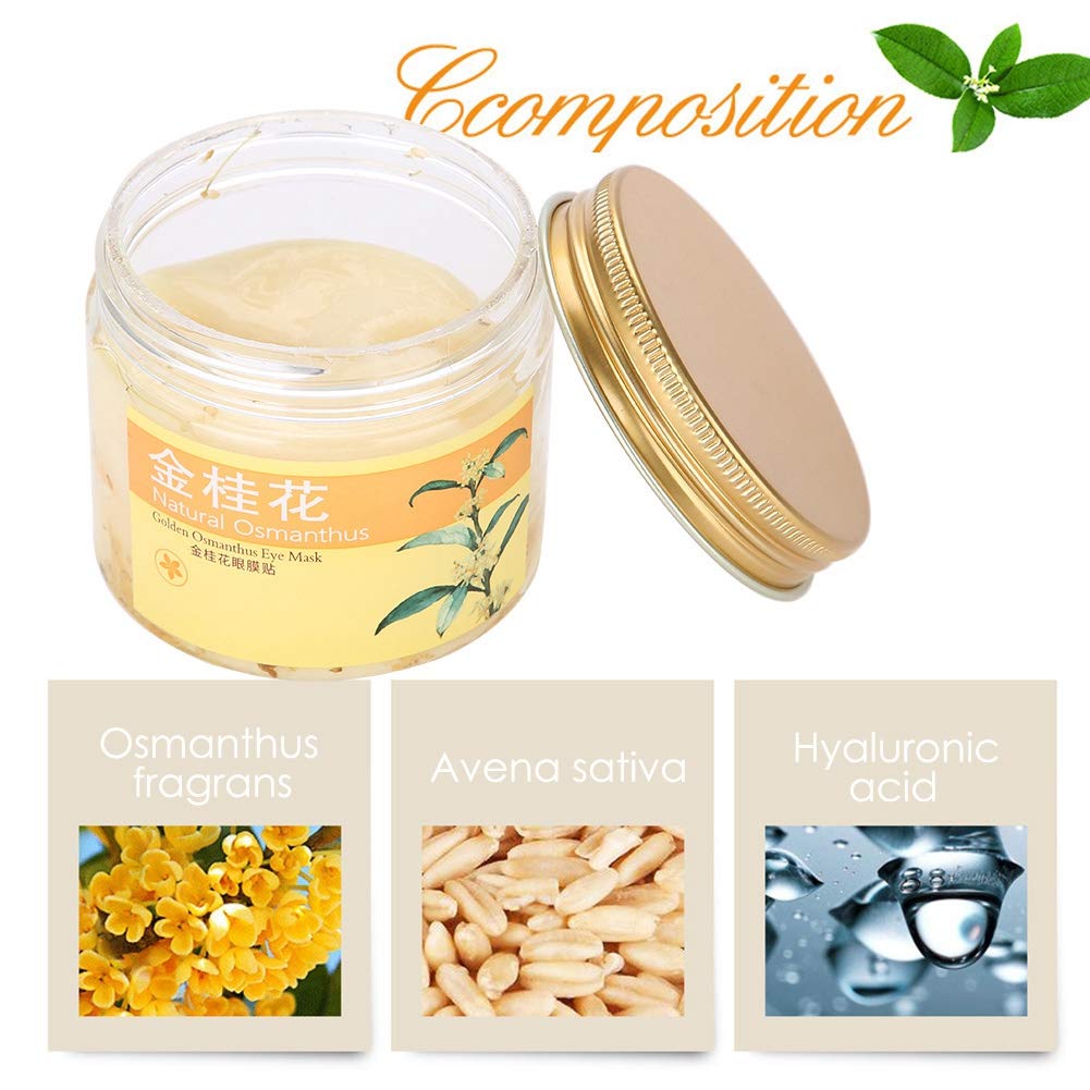 80-Pack Gold Osmanthus Eye Mask - Anti-Aging Collagen Under Eye Patches for Puffy Eyes, Dark Circles, Wrinkles & Eye Bags | Deep Moisturizing & Elasticity Boost | Perfect for Night Routine, Travel & Spa Days