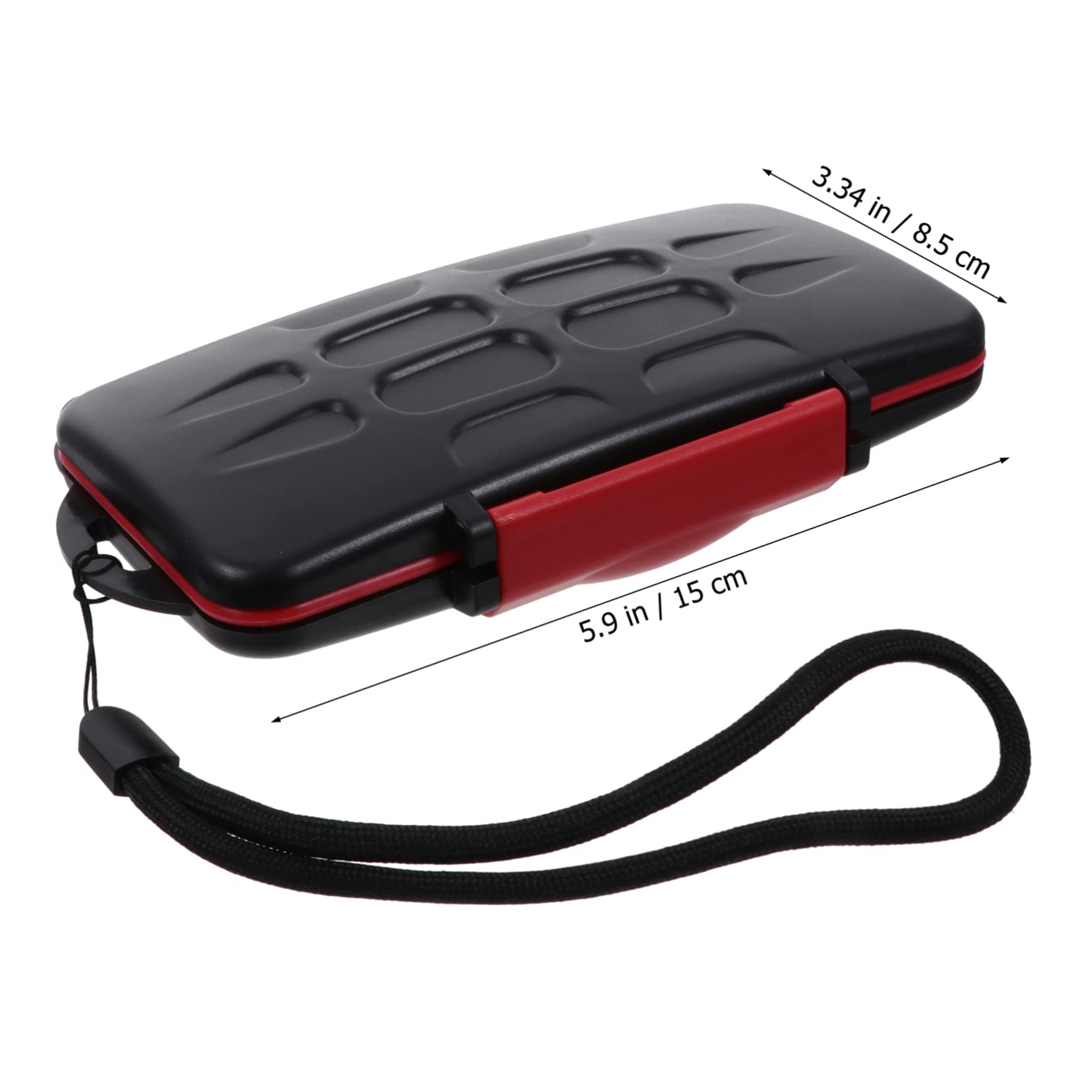 Gadpiparty 2 Pack Waterproof SD Card Storage Case - Plastic Memory Card Holder for TF, Micro SD Cards | Compact & Durable Card Organizer for Travel, Photography, Outdoor Adventures (Red)