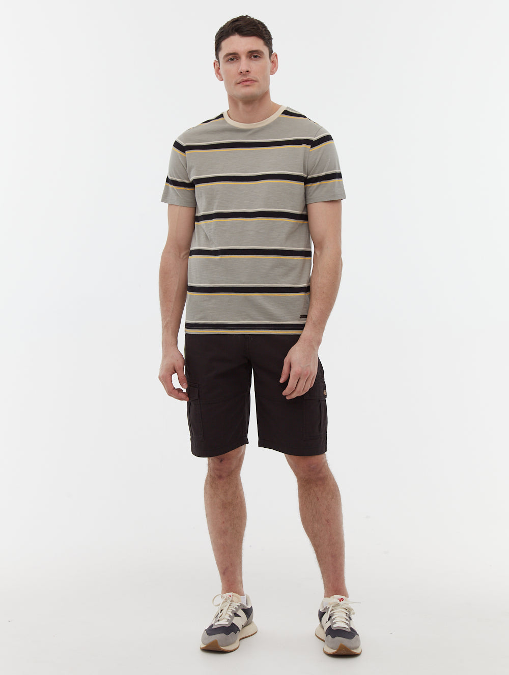 Walner Duo Stripe T-Shirt for Men & Women | Comfortable Cotton Casual Tee | Perfect for Everyday Wear, Outings & Street Style Fashion