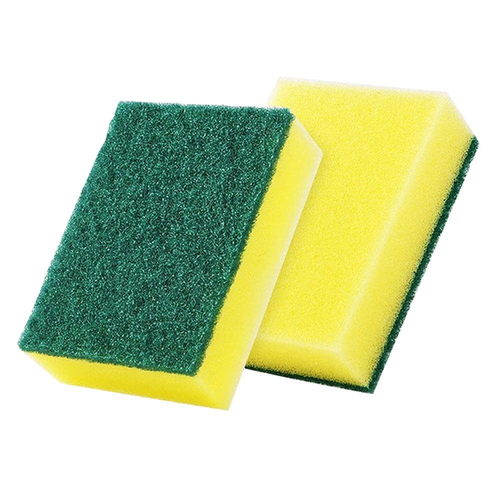14 Heavy Duty Scrub Sponges for Kitchen - Tough on Stuck-on Grime & Stains - Non-Scratch Cleaning Pads for Pots, Pans, Dishes & Countertops - Multi-Surface Scrubber for Deep Cleaning