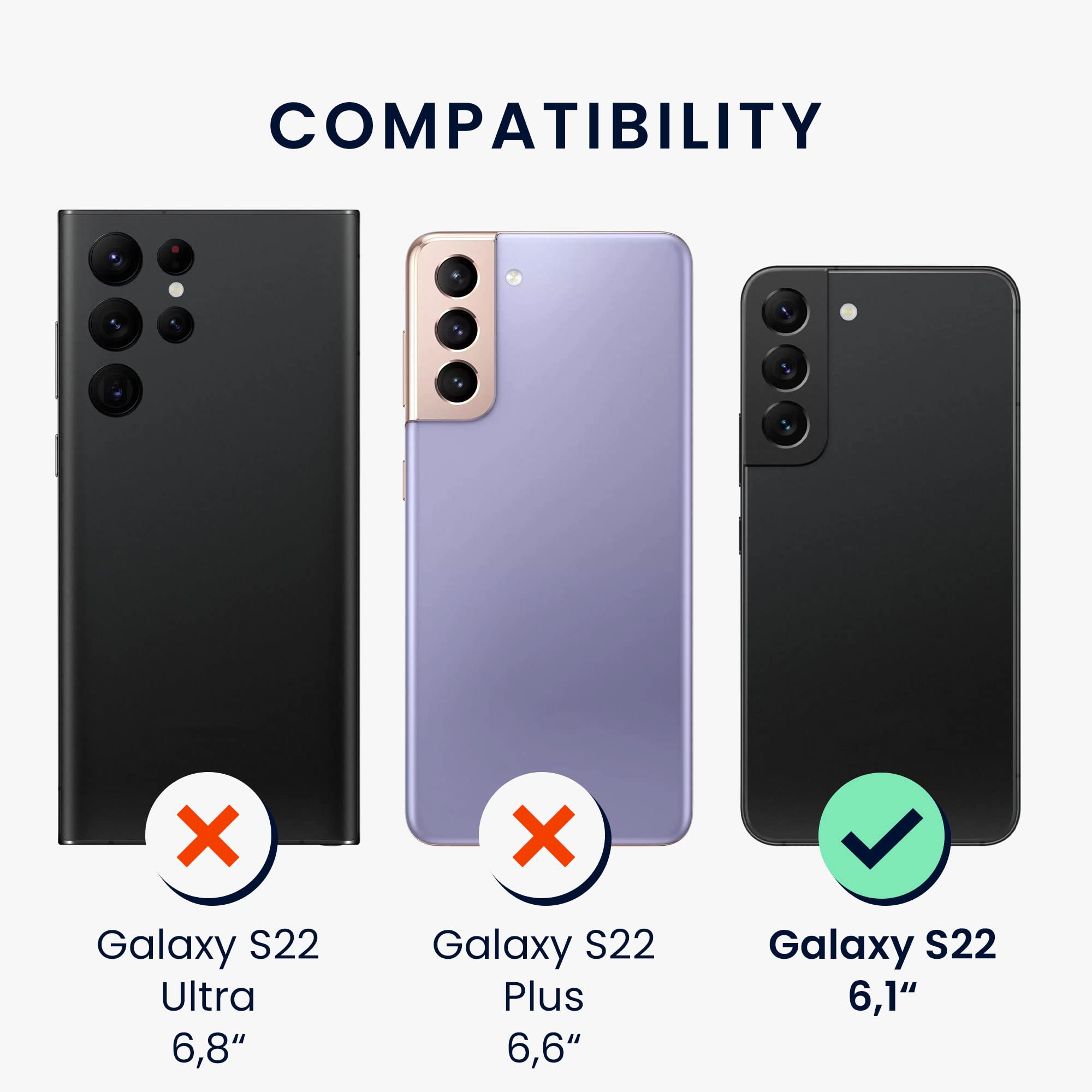 kwmobile TPU Silicone Phone Case for Samsung Galaxy S22 - Soft Protective Cover with Premium Grip in Radiant Blue | Perfect for Everyday Use, Work & Travel Protection