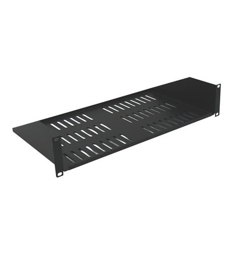 2U 10 Inch Vented Server Rack Shelf - 2 Pack (10SSV S2PK) - Ideal for Network Equipment & Data Center Organization