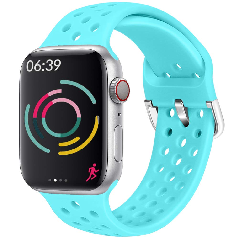 Hisri Compatible Apple Watch Band 49mm 45mm 41mm 44mm 40mm 42mm 38mm - Sport, Breathable, Waterproof Soft Silicone Strap for Men & Women - Replacement Band for iWatch Ultra/SE/Series 8/7/6/5/4/3/2/1 - Perfect for Workouts, Swimming & Everyday Wear