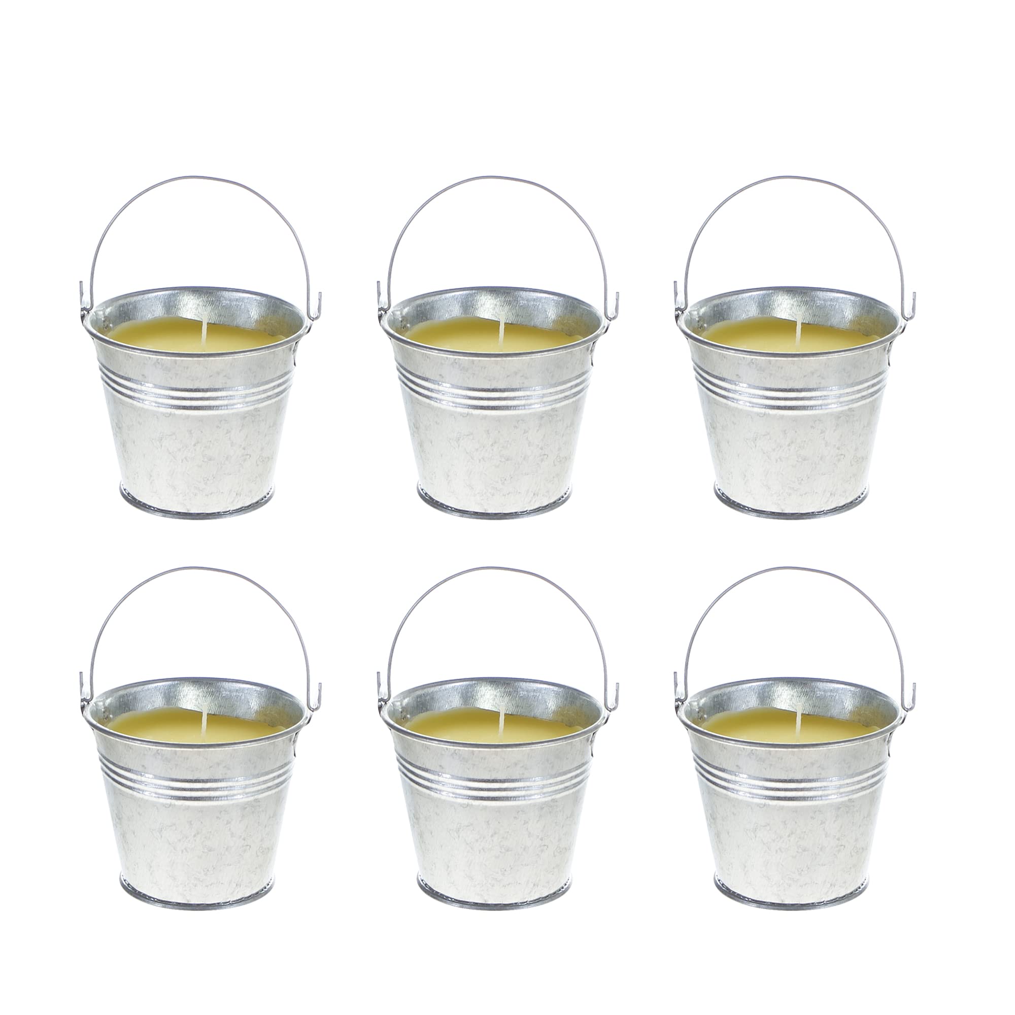 Mega Candles 6-Pack Scented Citronella Candles in Metal Tins - 2.5