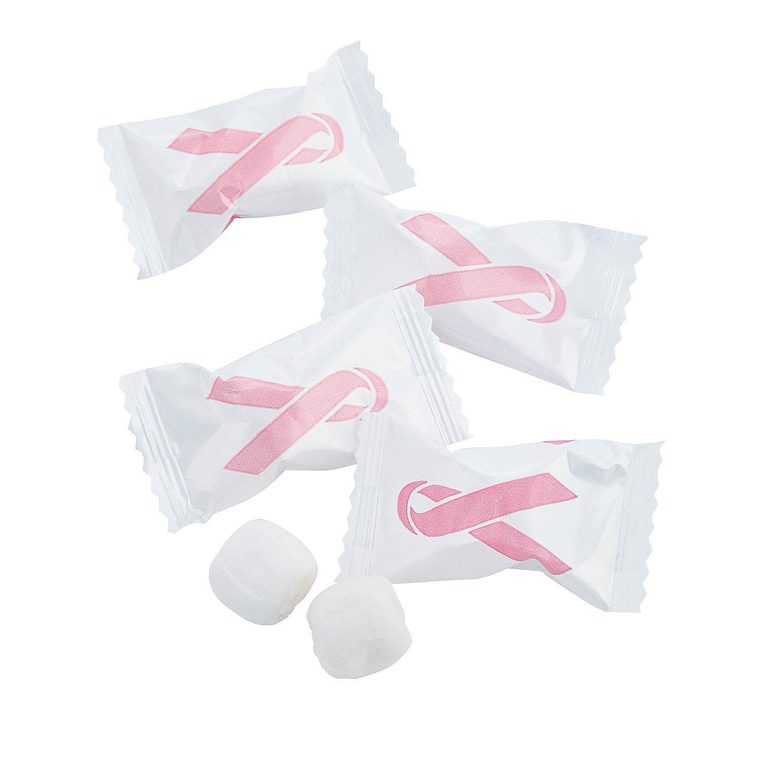 **Pink Ribbon Breast Cancer Awareness Buttermint Candy - 108 Individually Wrapped Pieces - Fundraiser, Office Treats & Gift Baskets**