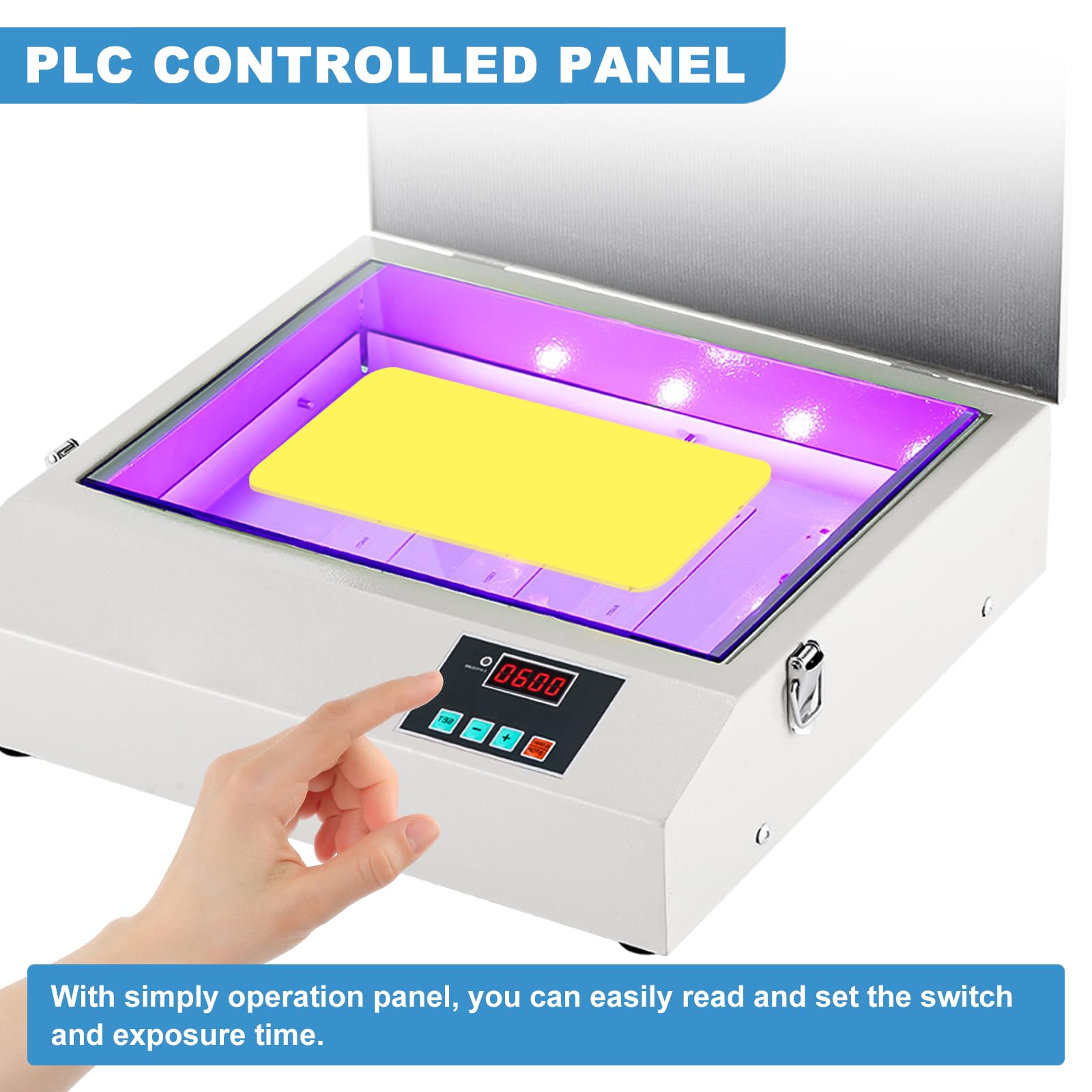 10.2x8.3inch LED UV Exposure Unit for Screen Printing - 110V Silk Screen Plate Making Machine | Perfect for DIY T-Shirt Printing, Sign Making & Craft Projects