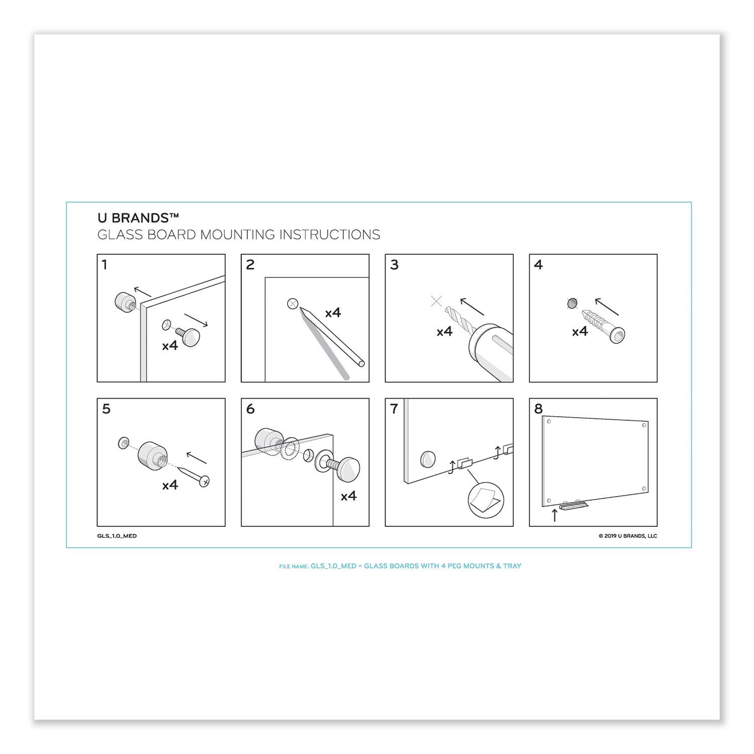 U Brands Magnetic Dry Erase Board - 23
