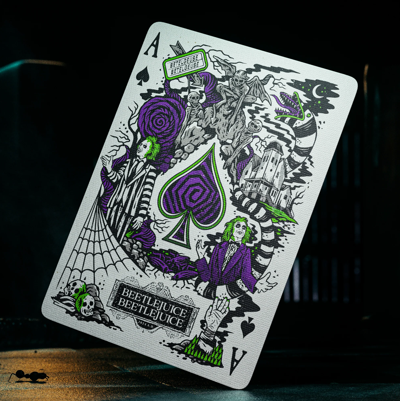 Beetlejuice Themed Playing Cards - Premium Quality Deck for Card Games, Magic Tricks & Collectors - Perfect for Halloween Parties, Movie Nights & Gifts