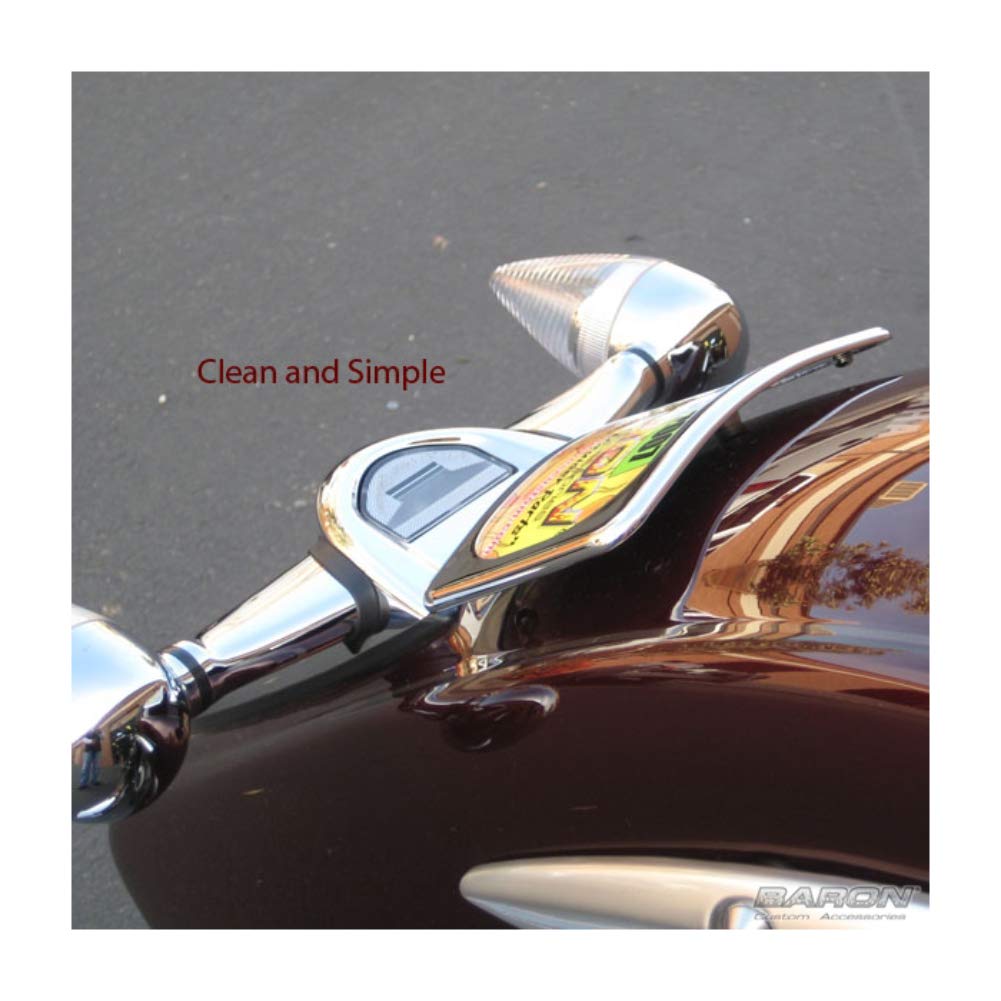 Baron Custom Accessories BA-3122-00 Curved Liner License Plate Kit - Perfect for Motorcycles, Cars & Trucks Customization