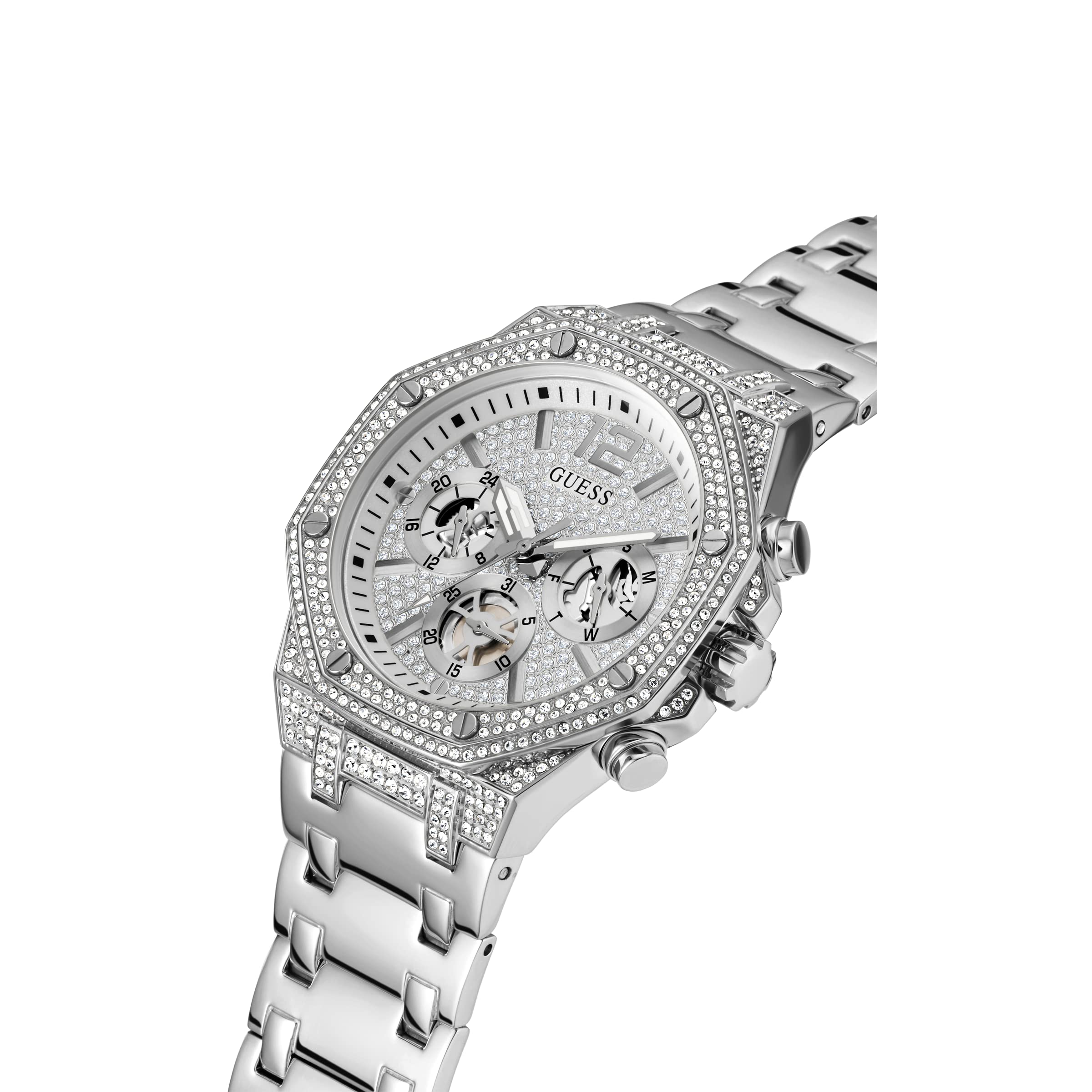 GUESS Men's Stainless Steel Quartz Watch - Waterproof Dress Watch for Business, Casual & Formal Occasions
