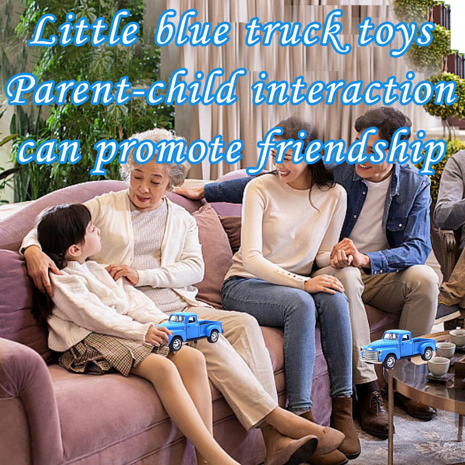 Little Blue Truck Toy - 1:32 Alloy Driveable Kids Car with Opening Doors - Best Gift for Boys & Girls Ages 2-8 - Perfect for Easter, Christmas & Birthday Presents - Great for Pretend Play, Storytelling & Early Learning Activities