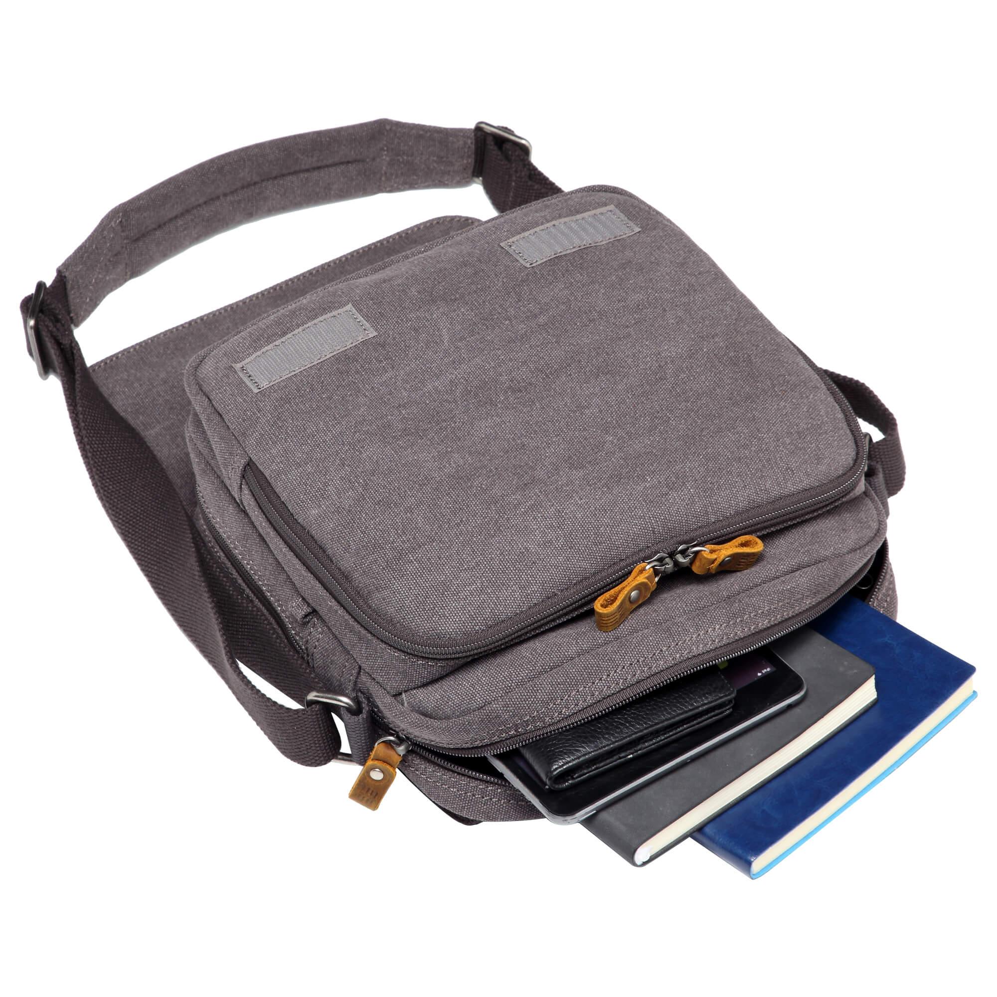 Troop London Classic Canvas Crossbody Bag for Men & Women - Stylish & Durable Shoulder Bag for Travel, Work & Everyday Use