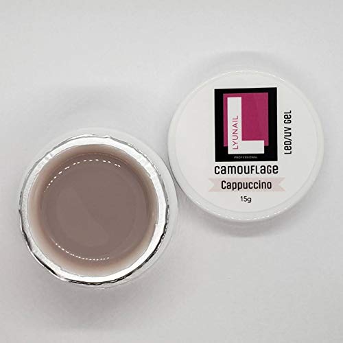LYUNAIL Professional Camouflage Builder Gel for Nail Extension & Strengthening - 15ml Cappuccino Color, UV/LED Curable Base Gel for Nail Art, Modeling & Styling - Perfect for Salon & Home Manicures