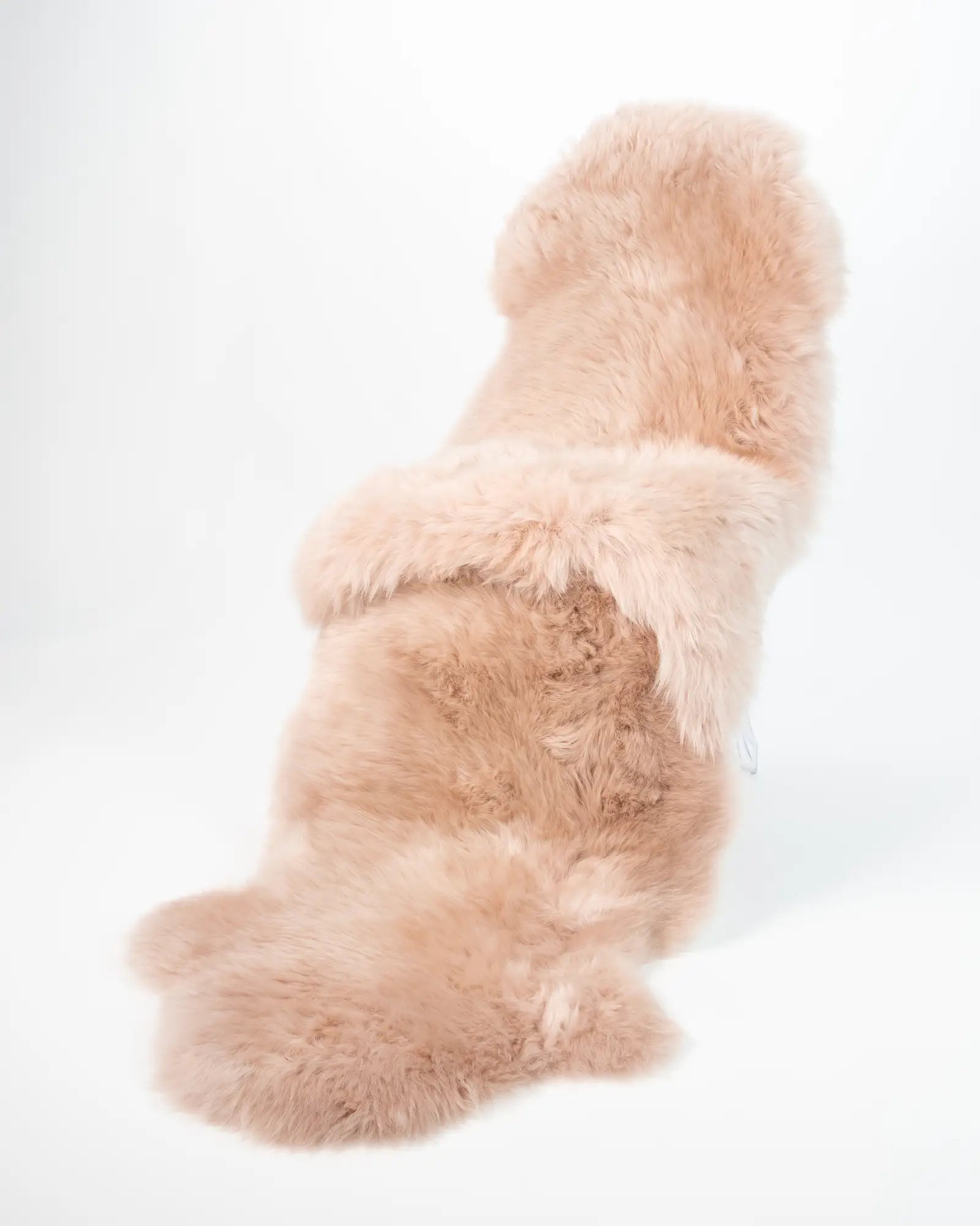 Luxury Blush Beige Double Sheepskin Rug - Soft & Plush Faux Fur Area Rug for Living Room, Bedroom, Nursery - Cozy Home Decor & Warm Floor Mat for Winter
