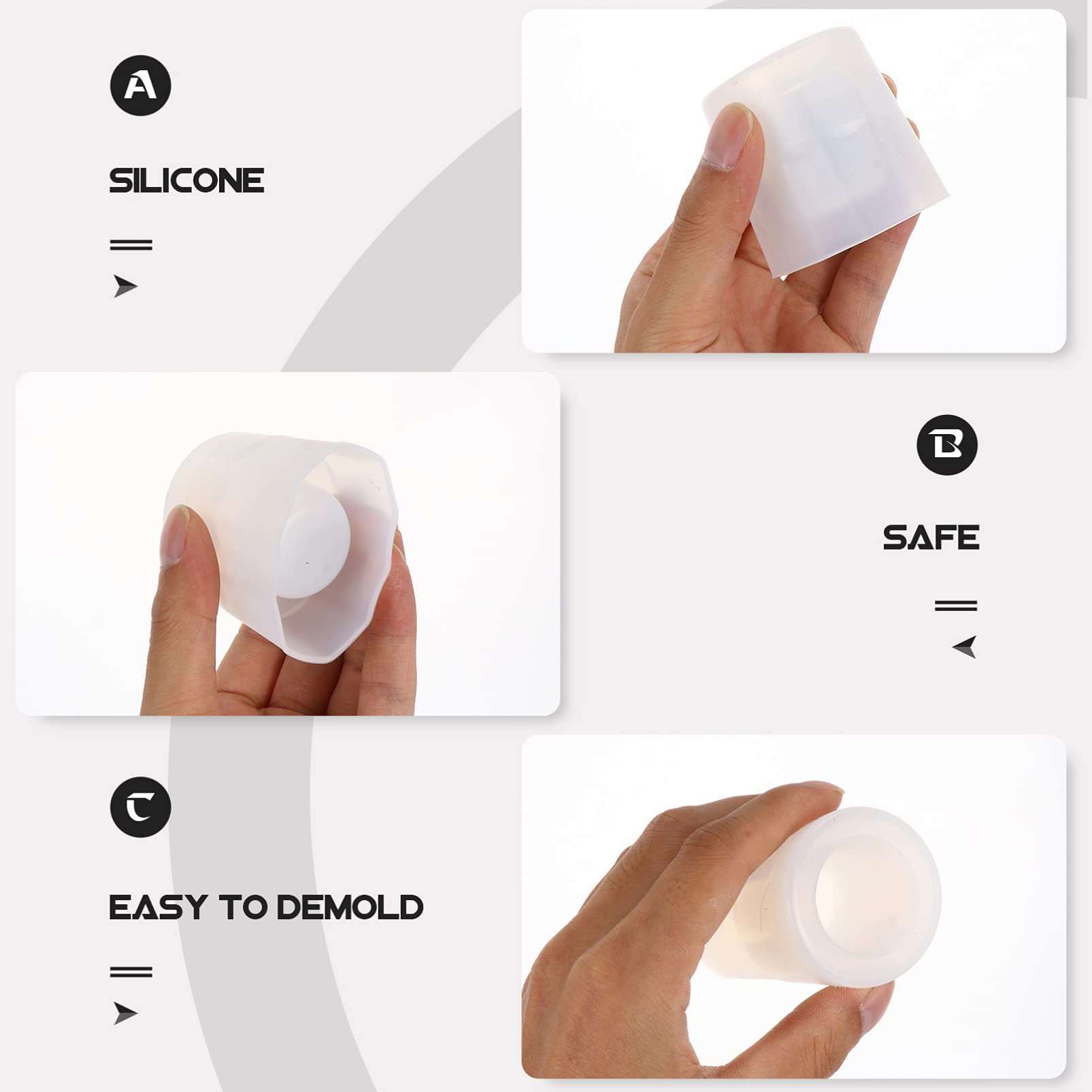 10Pcs Silicone Shot Glass Molds for Resin, Candy & Chocolate - Wine Glass Shaped Ice Cube Trays - DIY Cookie & Bottle Making Kit for Home Bars, Parties & Crafting