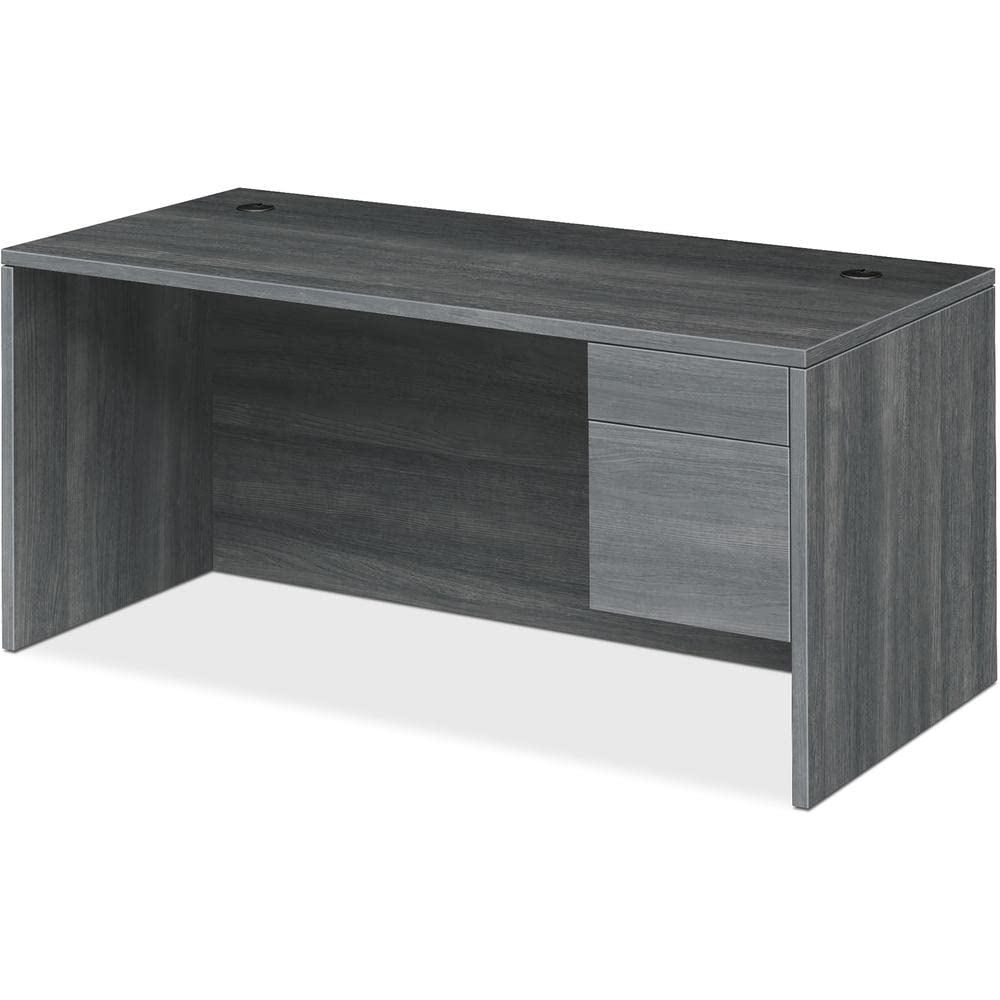 HON 10500 Series Right Pedestal Desk - Modern Office Desk with Storage Drawer & File Cabinet, Ergonomic Workstation for Home Office, Small Business & Corporate Workspaces