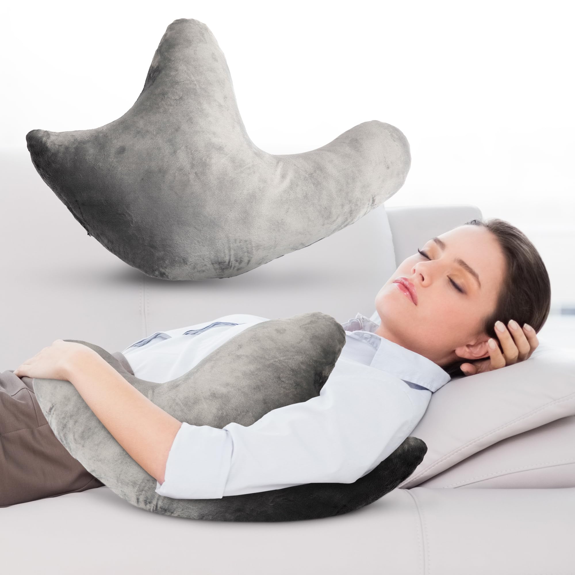 Rotator Cuff Pillow for Shoulder Surgery Recovery - Orthopedic Support Cushion for Side Sleepers, Arm Pillow for Shoulder Pain Relief (Gray) | Post-Surgery Comfort, Sleeping Aid, Pain Management