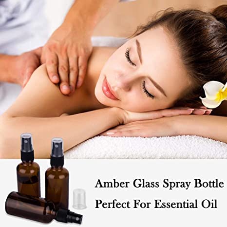 PHARCOS 100ml Amber Glass Spray Bottle - Refillable Mist Sprayer for Cosmetic, Toner, Essential Oil, Perfume & DIY Beauty | Reusable Empty Spray Bottle for Skincare, Haircare & Aromatherapy | Travel-Friendly & Eco-Friendly | Perfect for Home, Salon & Travel Use
