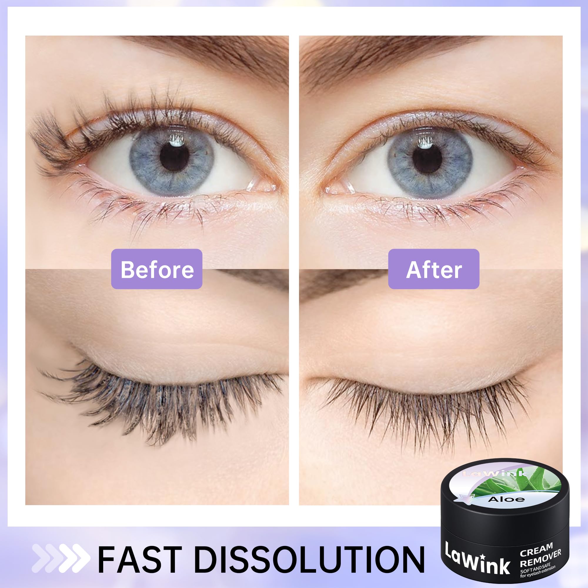 LaWink Eyelash Extension Remover Cream 5g - Gentle & Fast Acting Lash Glue Remover for Professionals | Low Irritation Formula with Aloe | Perfect for Salon & Home Use