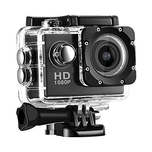 Aiwjeakh EV5000 12MP Waterproof Action Camera with 2 Inch LCD Screen, 120° Wide Angle Lens - 30M Underwater Sports DV Camcorder Kit (10 Accessories Included) for Surfing, Skiing, Cycling & Outdoor Adventures