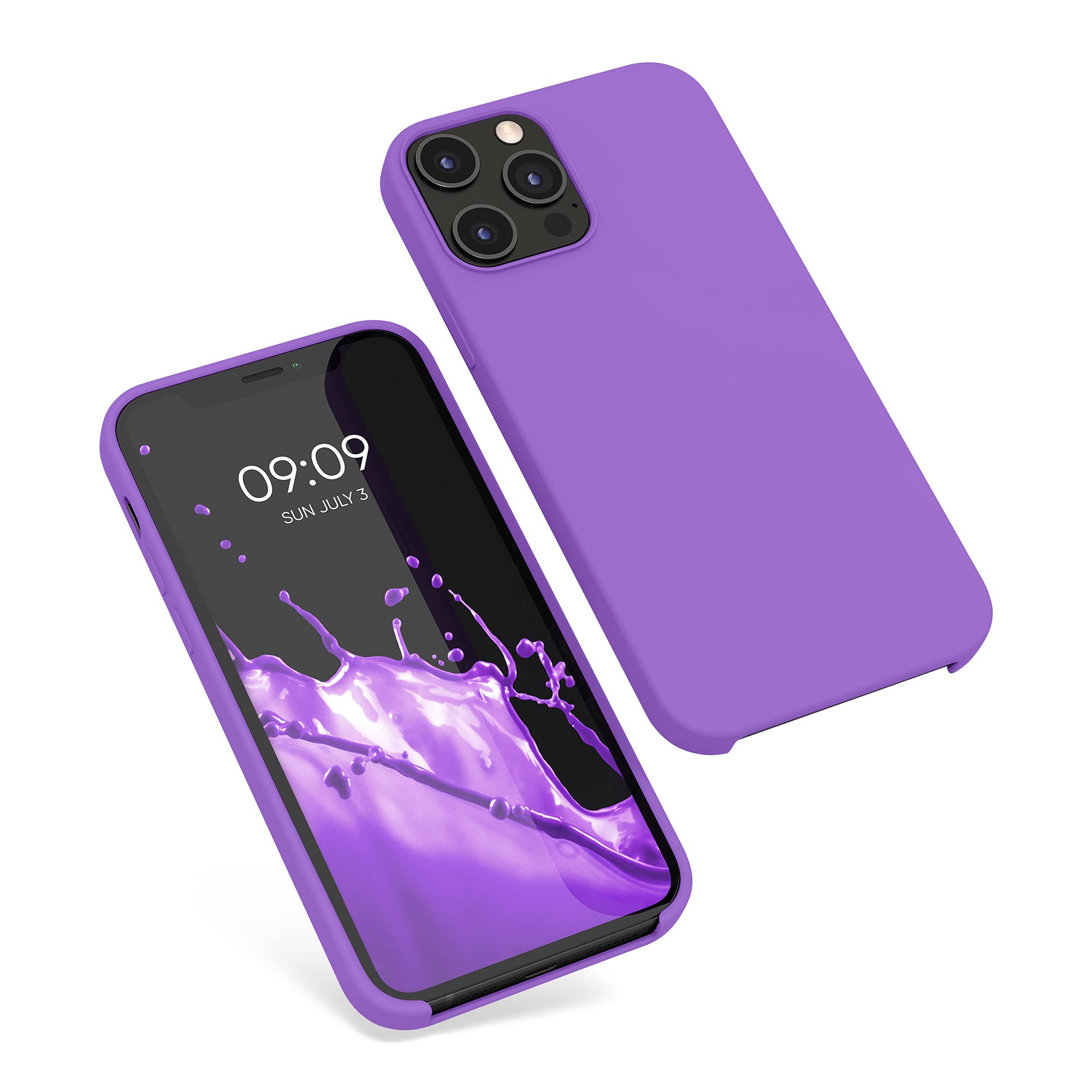 kwmobile Premium TPU Silicone Case for Apple iPhone 12 Pro Max - Soft Protective Phone Cover in Orchid Purple | Shockproof & Scratch-Resistant for Everyday Use & Outdoor Activities