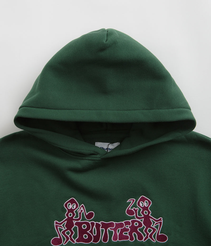 Butter Goods Embroidered Hoodie for Men & Women - Soft Cotton Pullover Sweatshirt, Forest Green - Perfect for Casual Wear, Street Style & Outdoor Activities