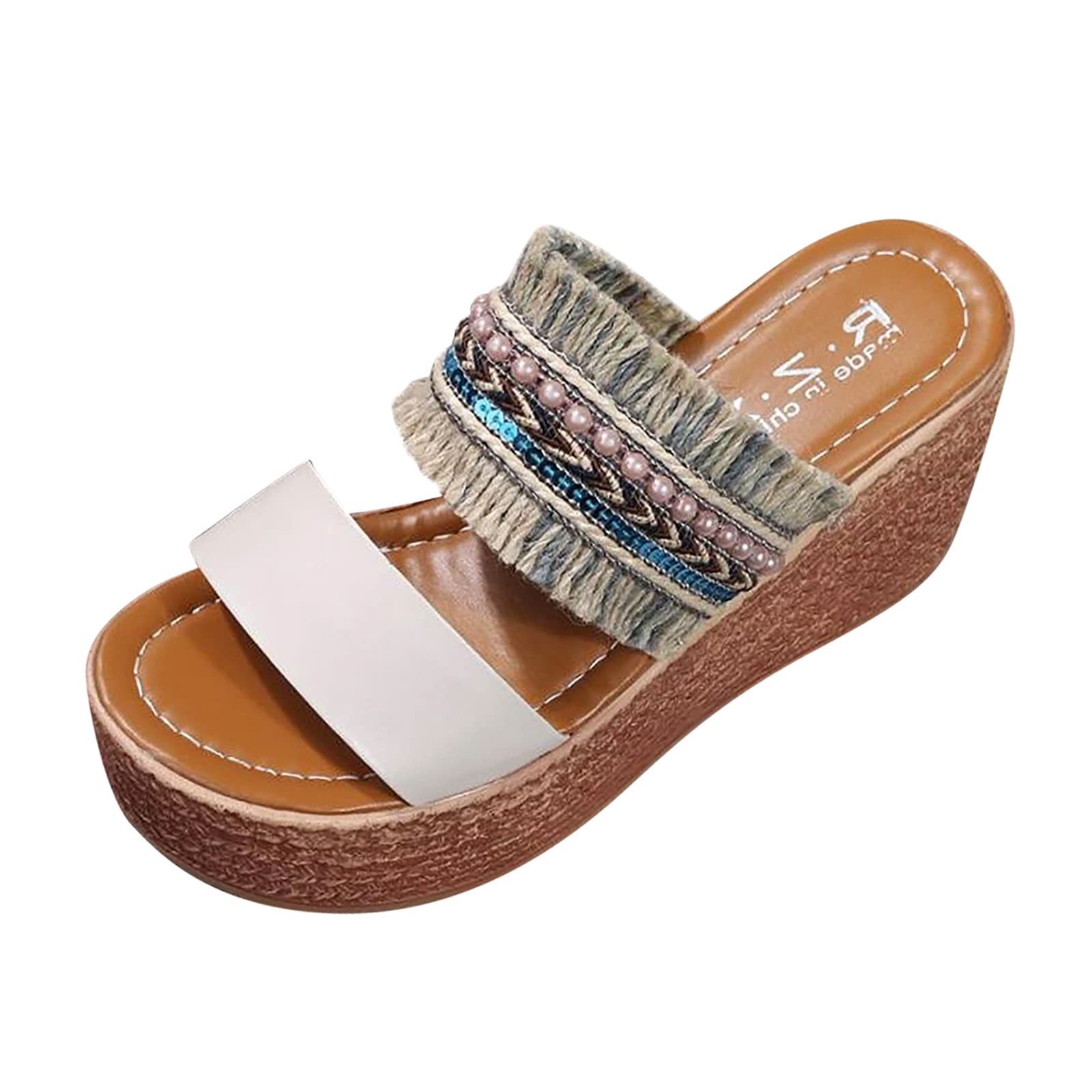 Women's Comfortable Open-Toe Wedge Sandals with Platform - Size 11 | Summer Beach Slippers for Casual Wear, Vacation & Outdoor Activities