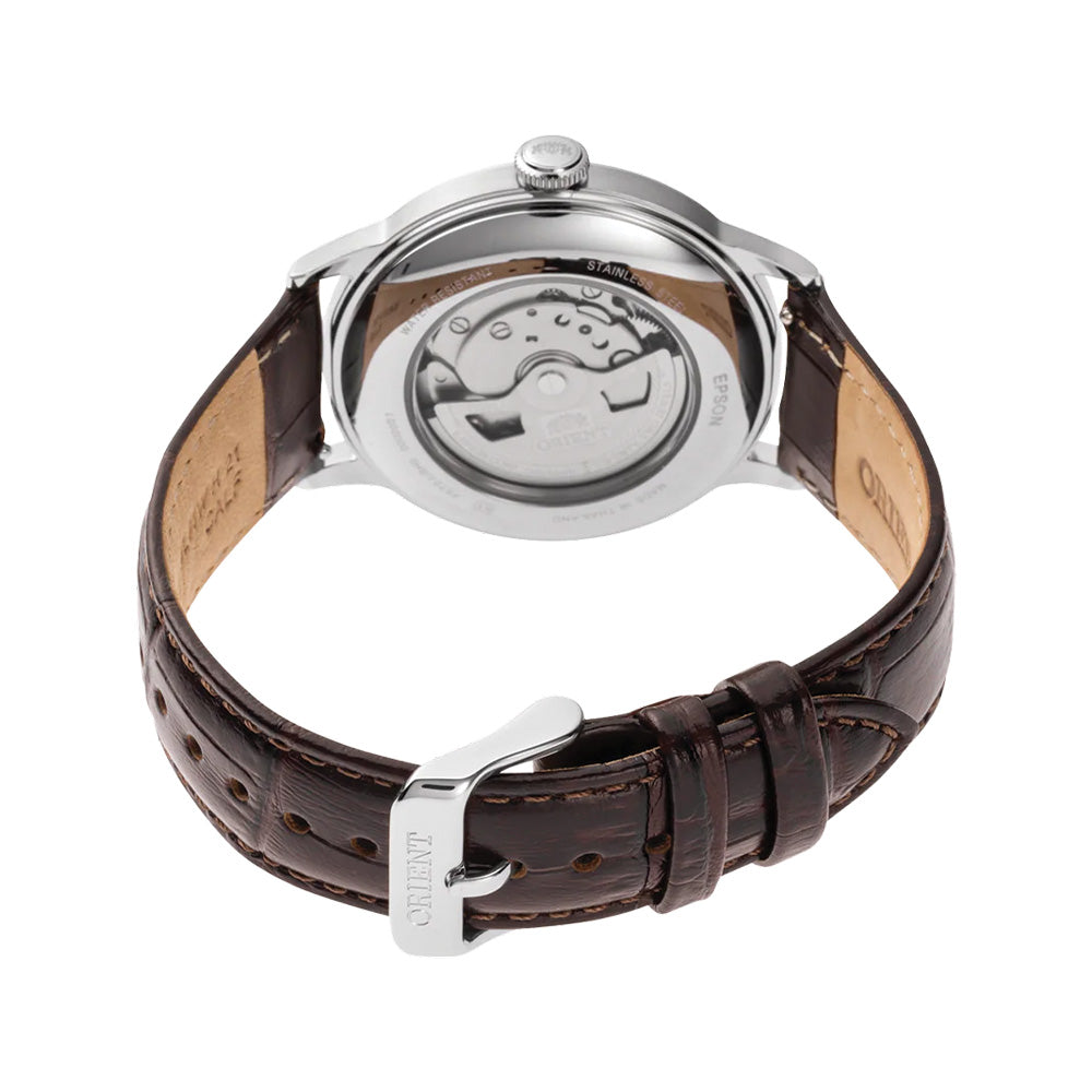 Bambino Version 2 40.5mm Men's Watch with Genuine Leather Strap in Bordeaux Red - Perfect for Business, Formal Occasions & Everyday Wear