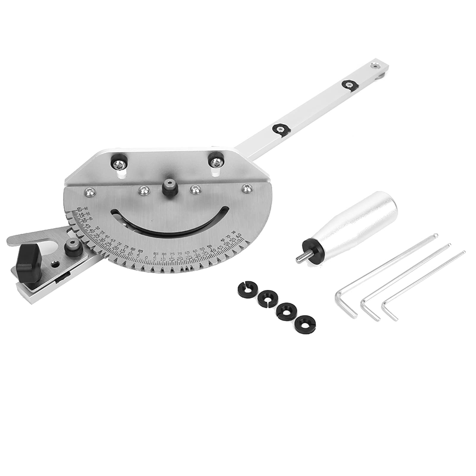 **Precision Aluminum Miter Gauge for Table Saw & Band Saw - Craftsman Woodworking Angle System - Perfect for Router Tables & DIY Projects**