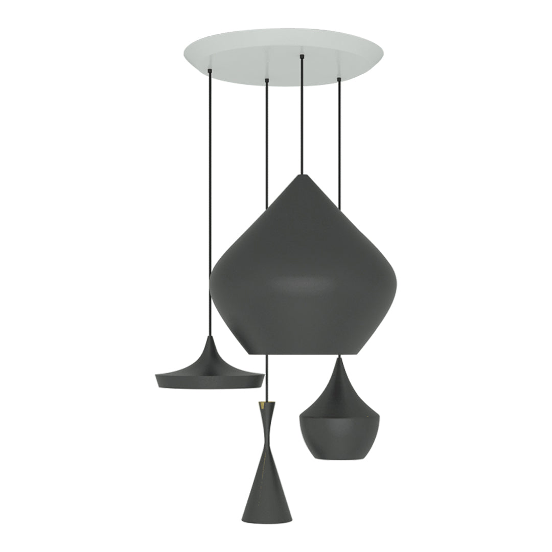 Beat Range LED Round Pendant Light - Modern Ceiling Lighting Fixture for Kitchen, Dining Room & Living Room