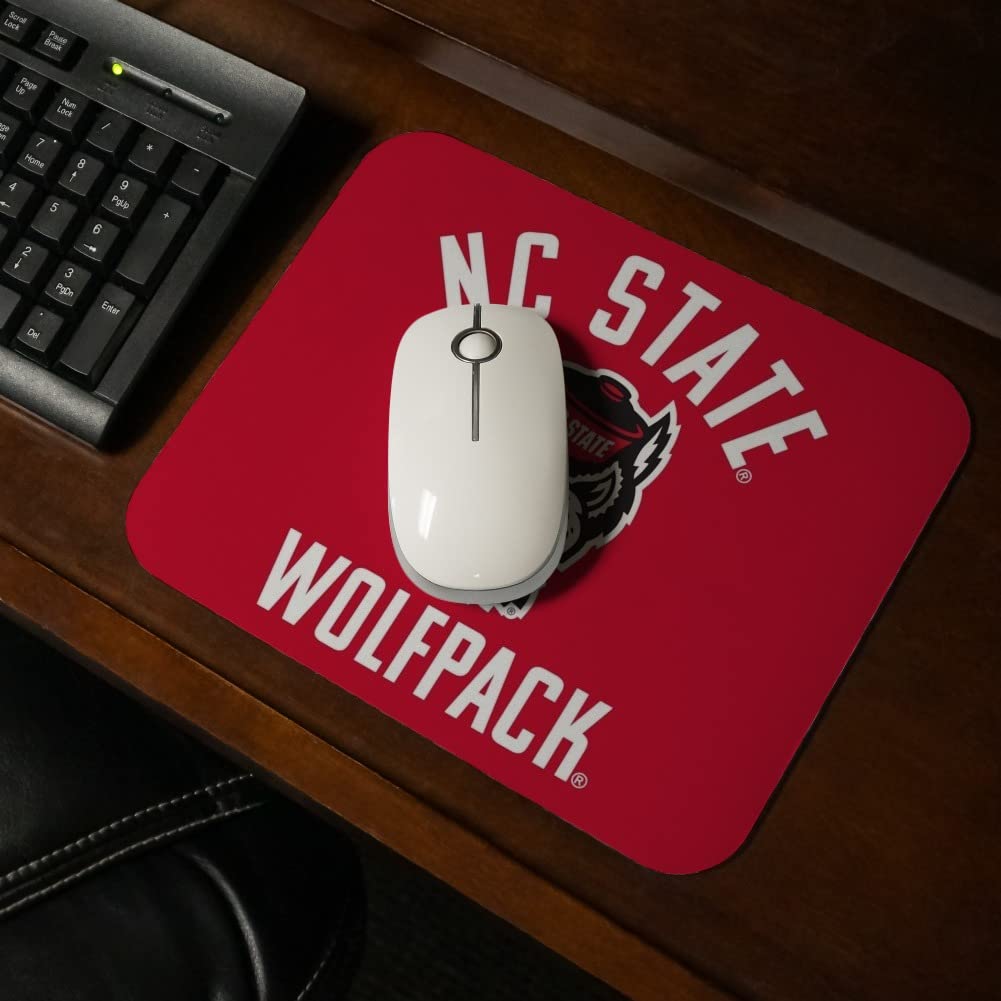 NC State Wolfpack Low Profile Thin Gaming Mouse Pad - Non-Slip Rubber Base, Smooth Surface for PC, Laptop, Office & Home Use - Perfect for Gamers, Students & Professionals