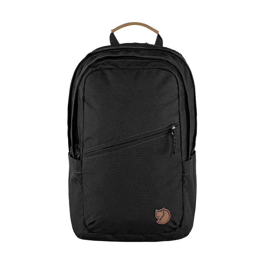 Fjallraven FW22 Raven 20 Backpack - Waterproof Travel Daypack for Hiking & School - Black | Durable Laptop Backpack for Men & Women | Perfect for Outdoor Adventures & Daily Commute