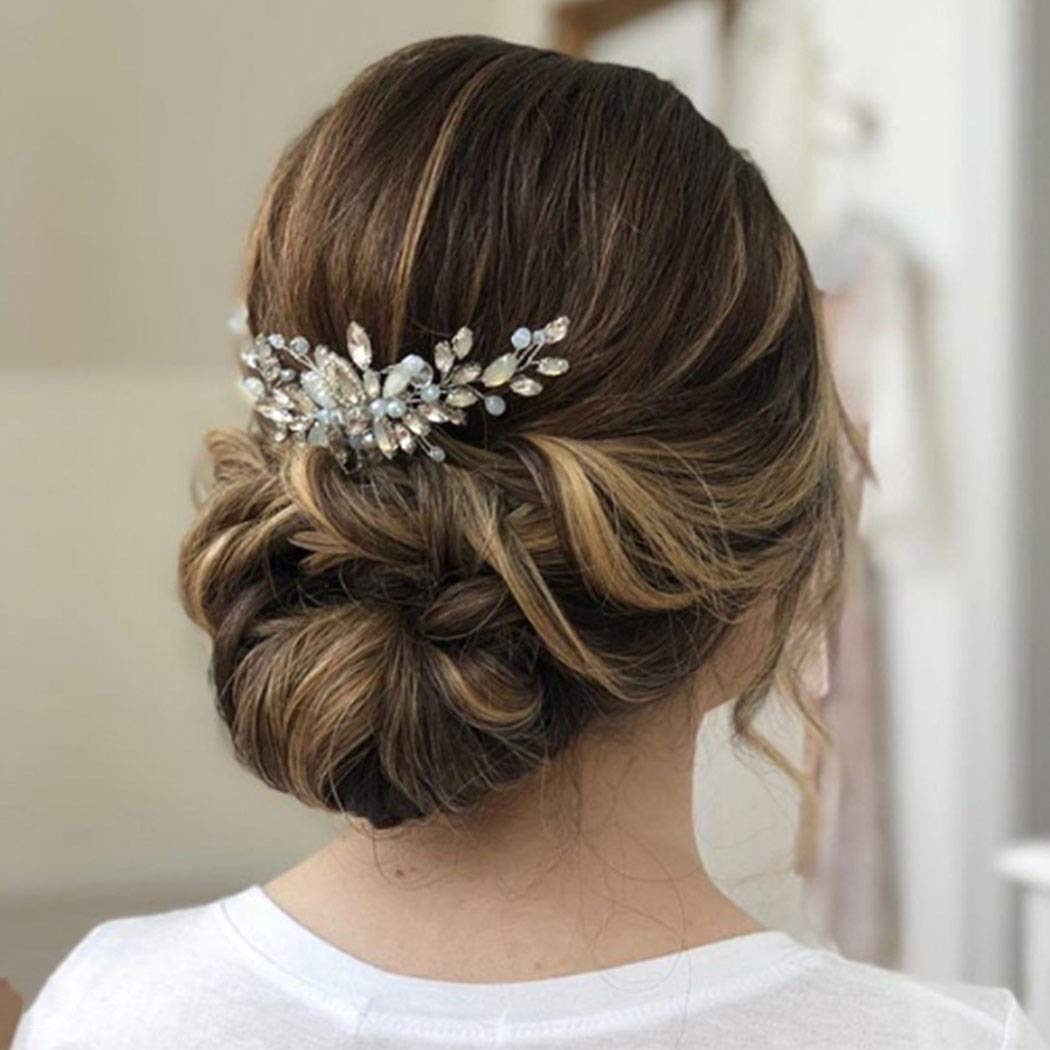 Gorais Silver Crystal Bridal Hair Comb - Rhinestone Wedding Hair Accessories for Women & Girls | Perfect for Bridal Showers, Weddings & Special Occasions
