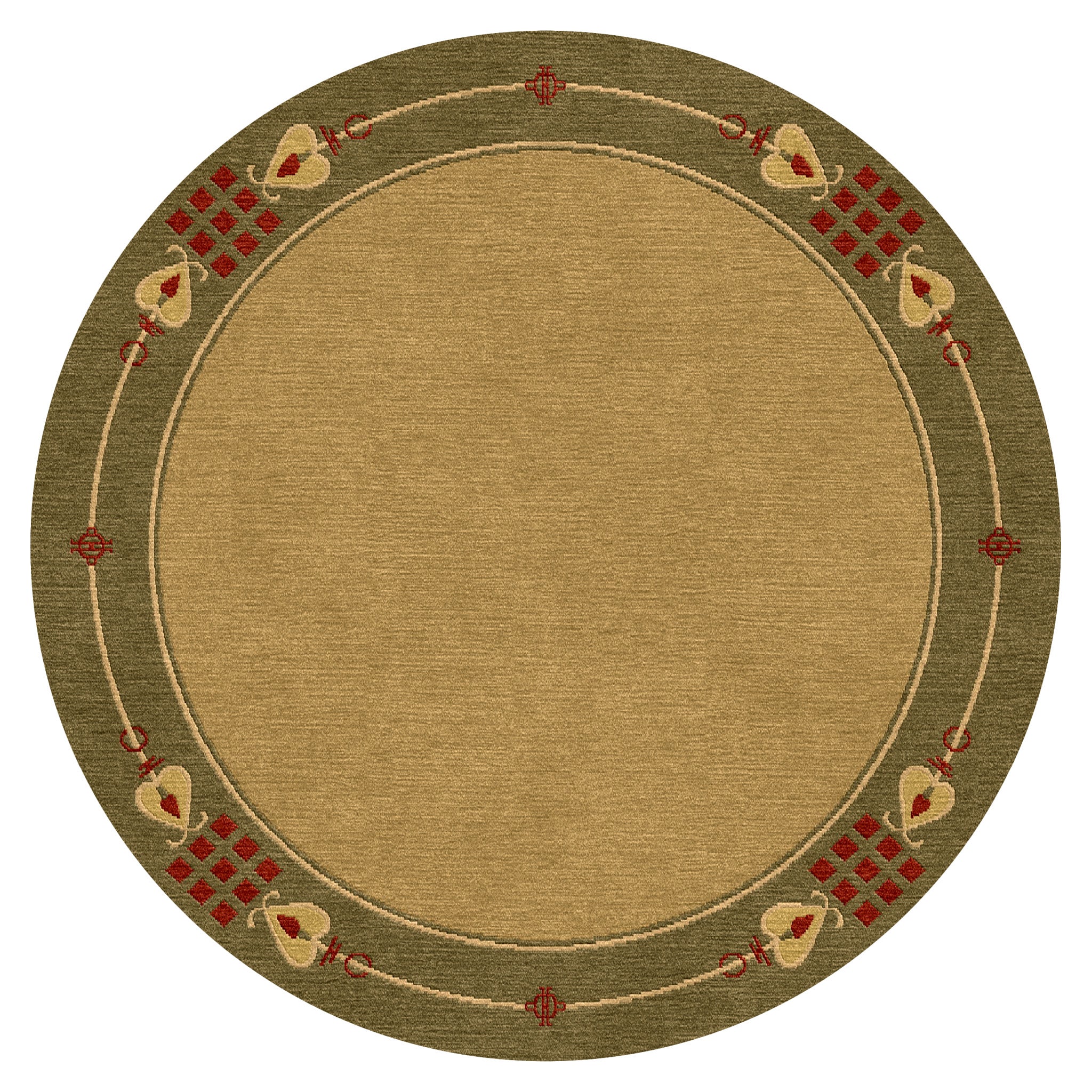 Premium Highland Park Green Area Rug - Soft & Durable for Living Room, Bedroom, or Office Decor