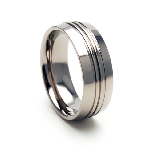 8mm Titanium Ring for Men & Women - Comfort Fit Band, Durable & Hypoallergenic Jewelry - Available in 100+ Sizes & Styles - Perfect for Weddings, Anniversaries & Everyday Wear