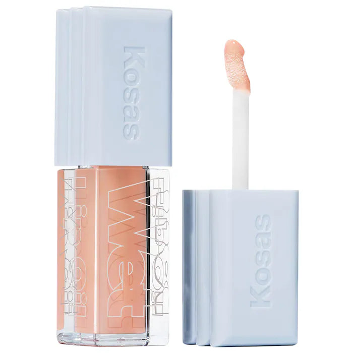 Kosas Gloss Voluminizador Wet Lip Oil - Plumping Peptide Lip Treatment for Fuller Lips | Hydrating & Shiny Lip Gloss for Day & Night Wear