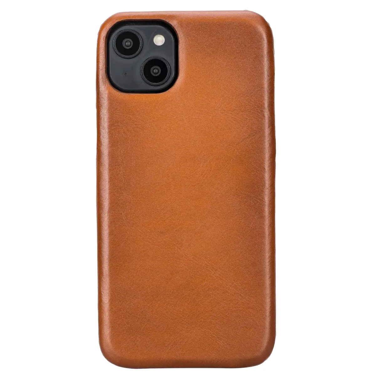Premium Burnished Tan Leather Magnetic Wallet Case for iPhone 14 Plus - Slim Protective Cover with Card Slots & Strong MagSafe - Perfect for Work, Travel & Everyday Use
