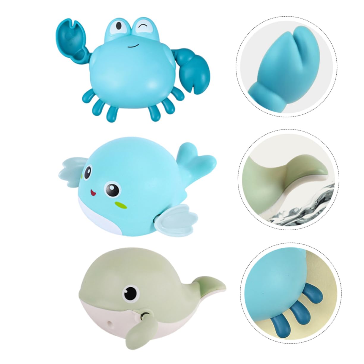 FAVOMOTO 6-Piece Bath Toys Set for Toddlers & Kids - Interactive Bathtub Toys, Floating Water Play Accessories for Baby Bath Time Fun - Perfect for Sensory Play & Early Learning Development