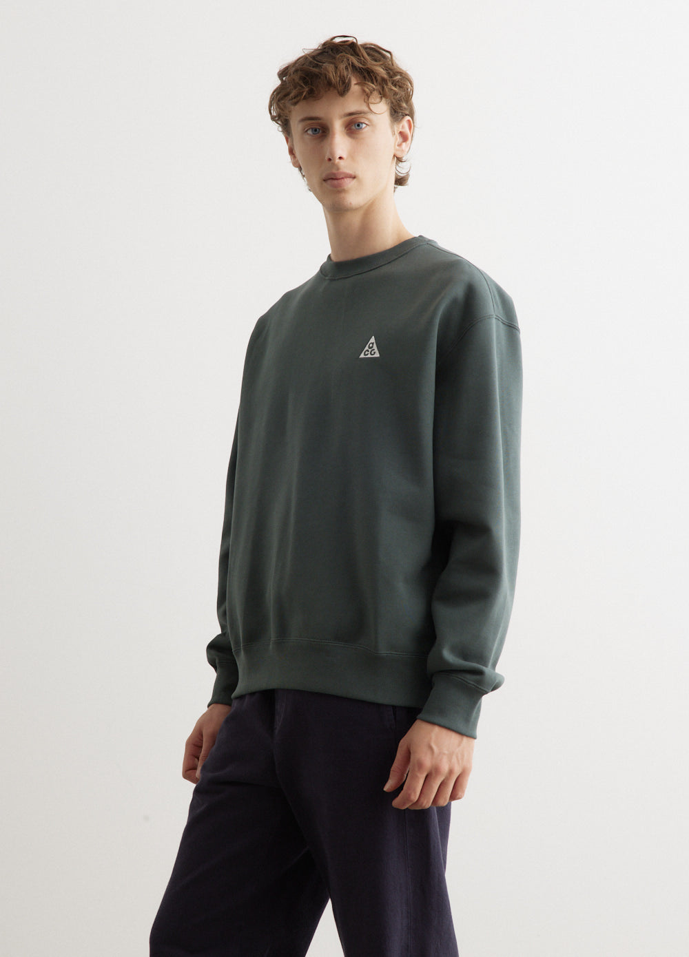 ACG Therma FIT Fleece Crewneck Sweatshirt for Men - Warm Winter Pullover for Outdoor Hiking, Camping & Cold Weather Activities