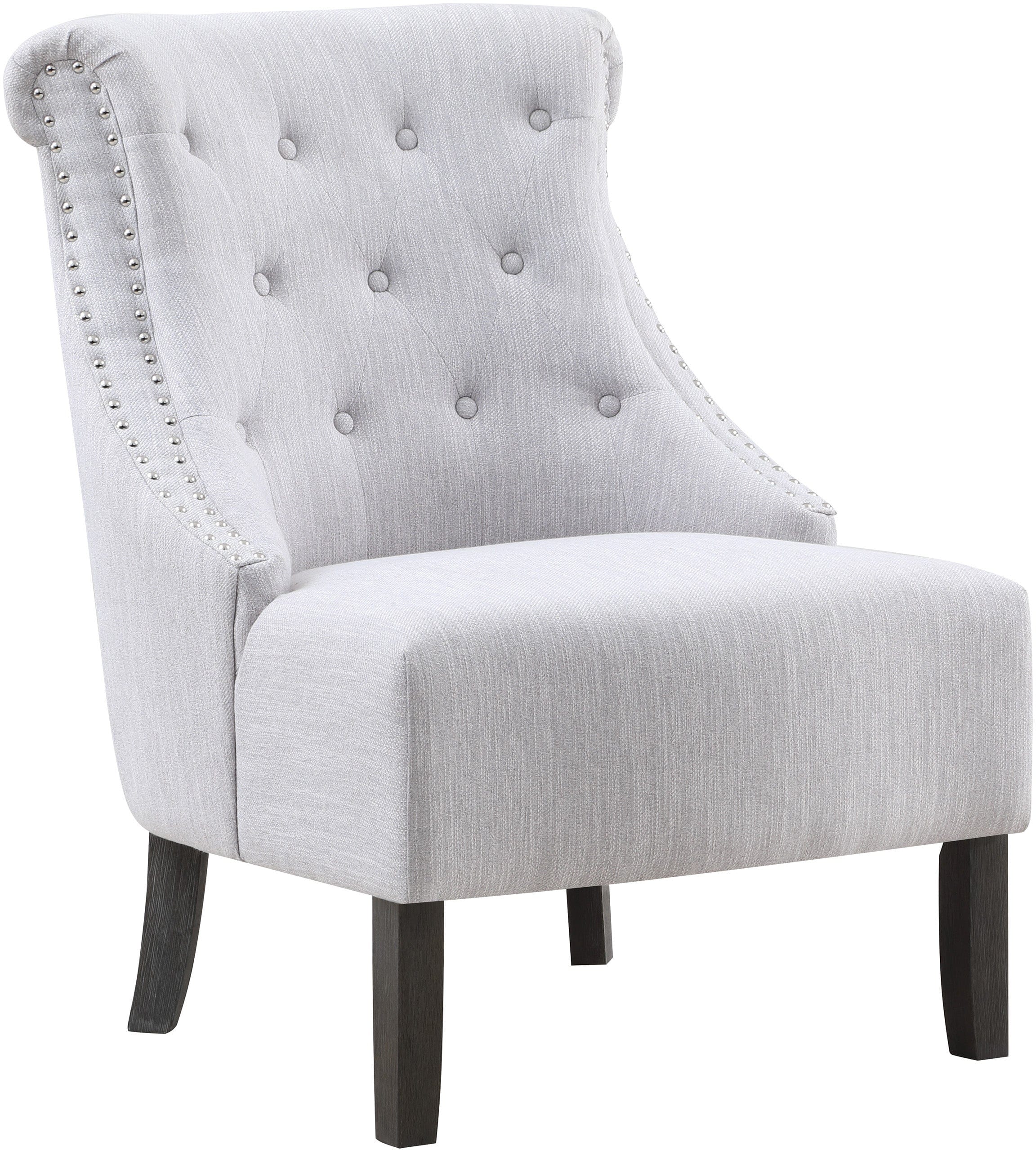 Office Star Evelyn Tufted Chair with Grey Wash Legs - Ergonomic Office Chair for Home & Workspace - Comfortable Desk Chair for Long Hours of Sitting [SB586]