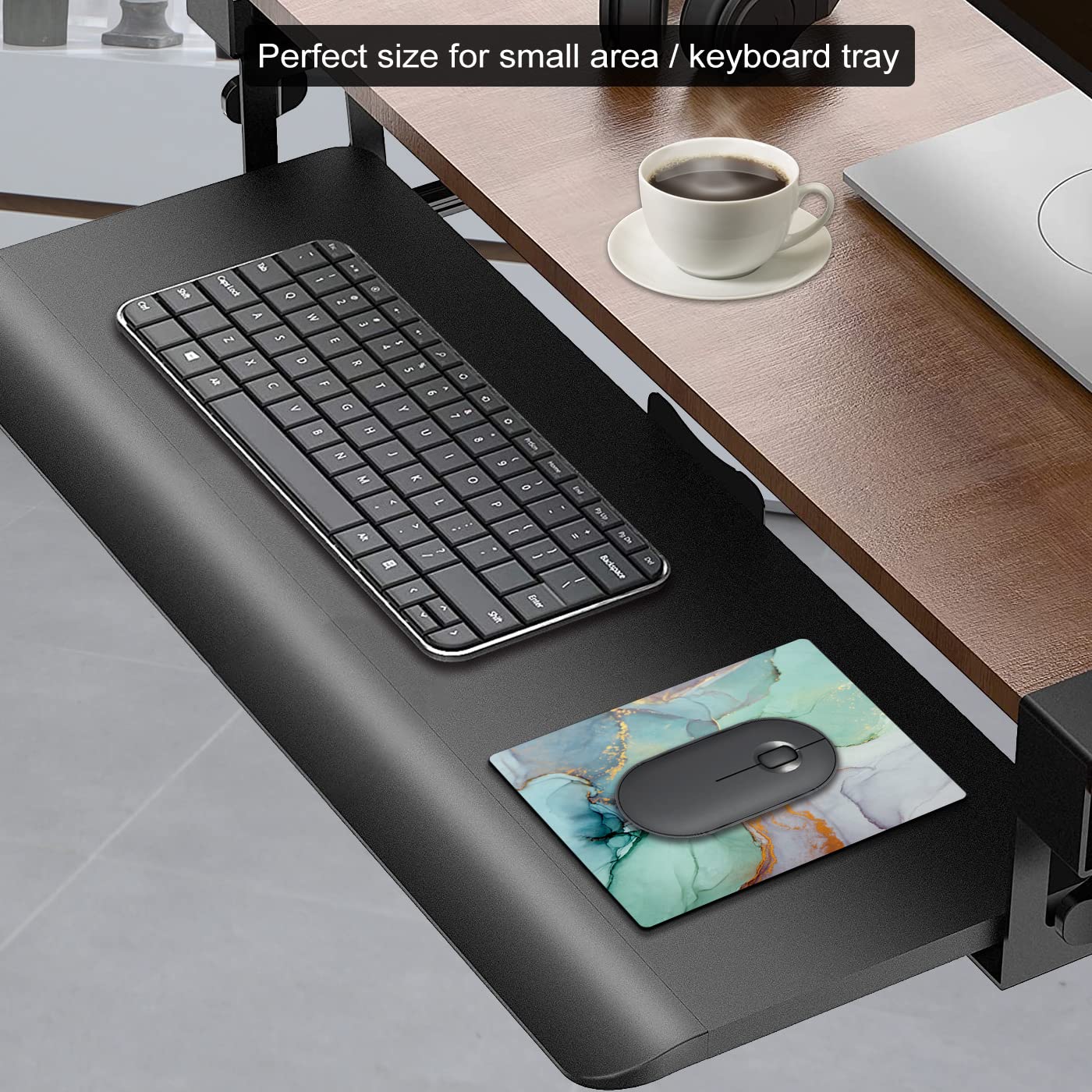 Cute Small Mouse Pad for Wireless Mouse & Laptop - 5.5 x 7 Inch Mini Travel Mousepad with Shiny Alcohol Marble Design, Portable Desk Accessory for Women - Perfect for Office, Home & Travel Use