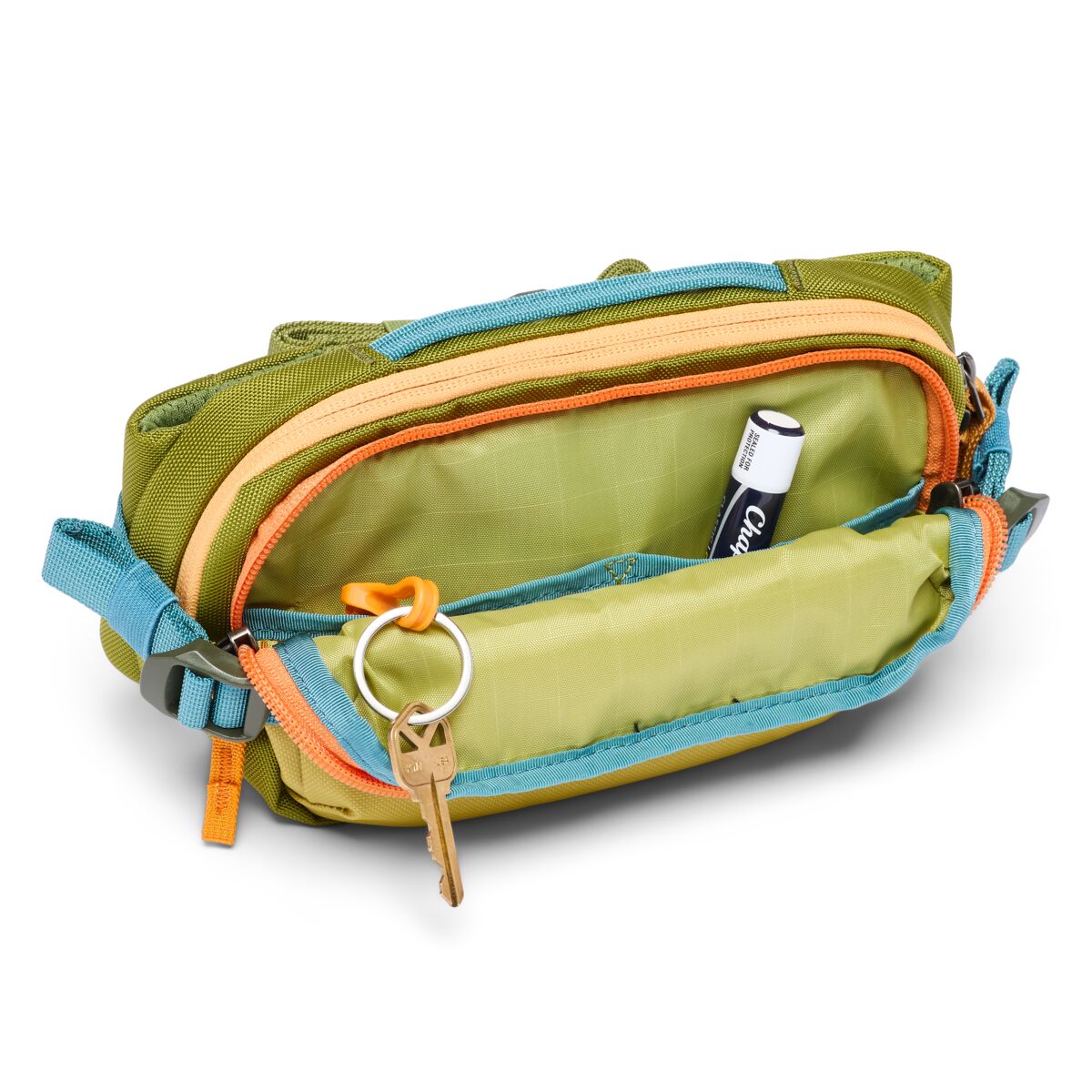Cotopaxi Allpa X 1.5L Hip Pack - Waterproof Waist Bag for Travel, Hiking & Running - Compact Fanny Pack with Adjustable Belt - Lemongrass & Cedar Color - Perfect for Outdoor Adventures & Daily Use