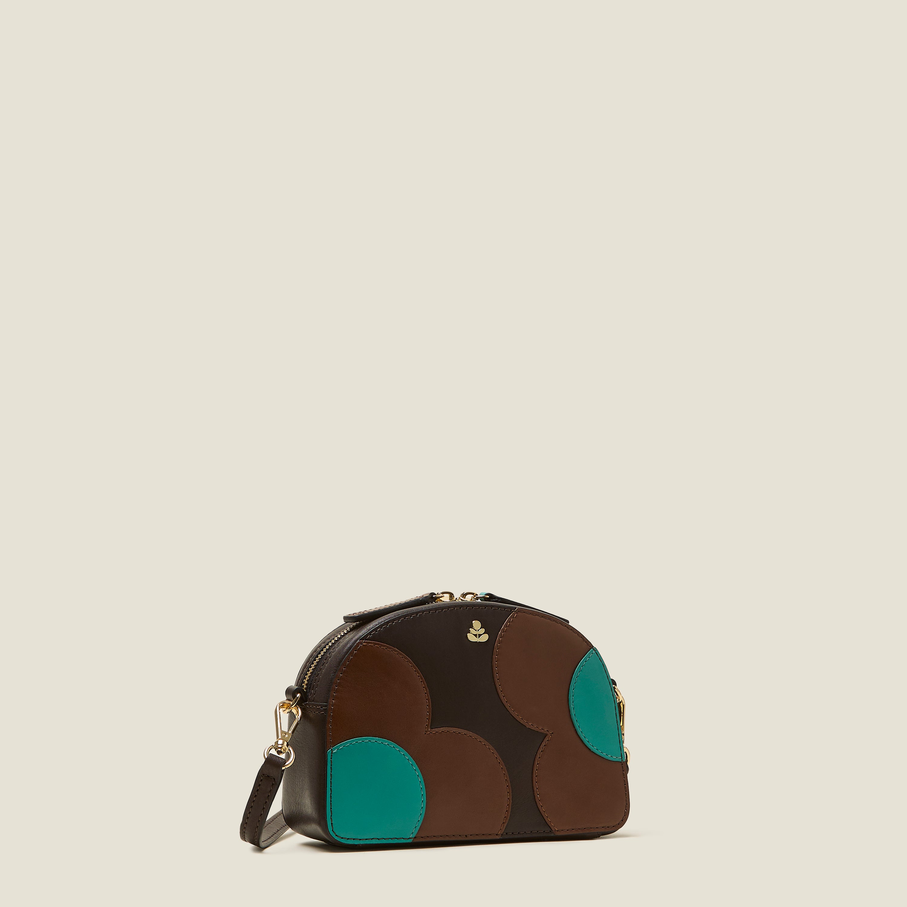 Babaluna Crossbody Bag with Spot Flower Design - Stylish Walnut Brown Purse for Women | Perfect for Travel, Shopping, and Everyday Use