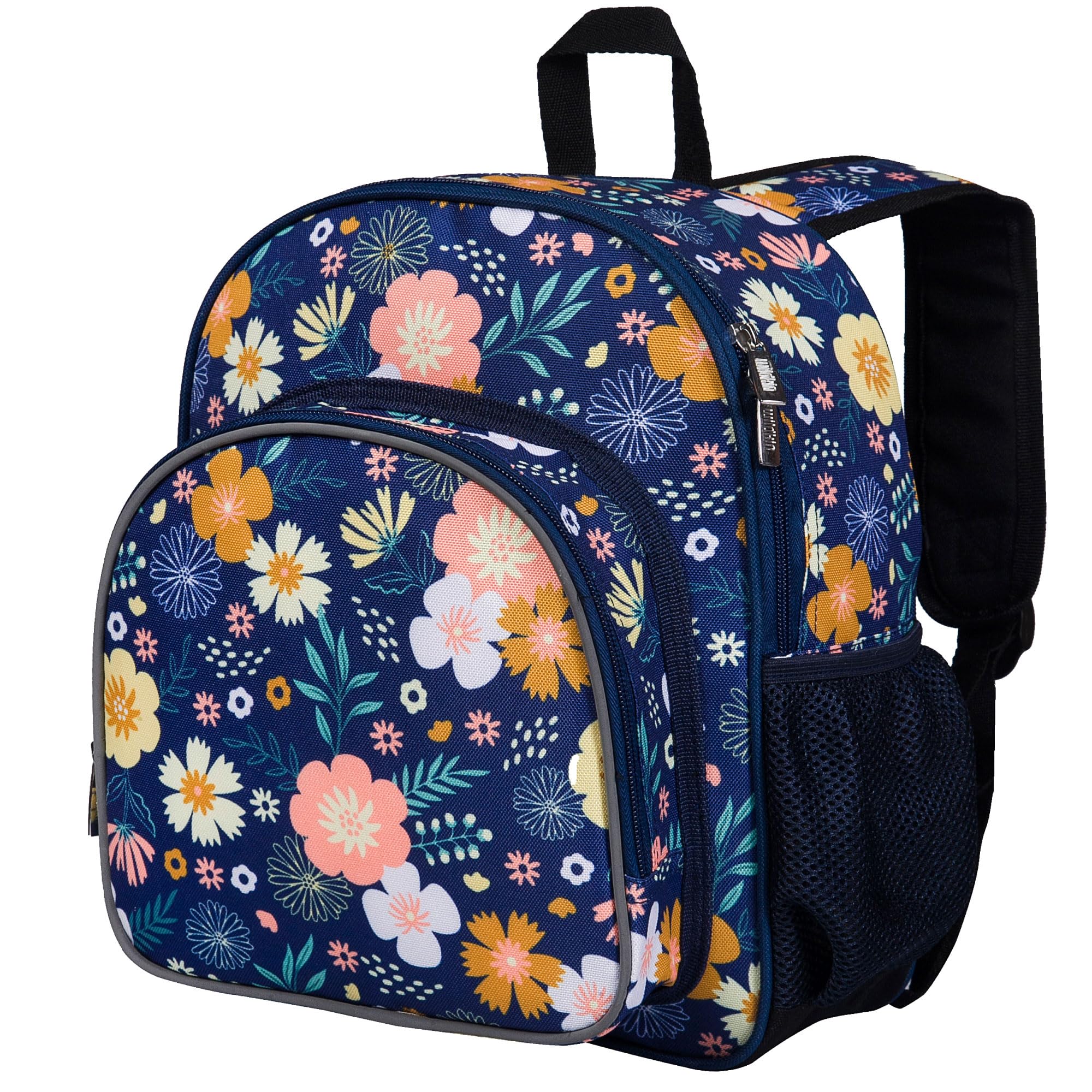 Wildkin 12-inch Kids Backpack with Padded Shoulder Straps - Adjustable School Backpack for Boys & Girls, Perfect for Daycare, Preschool & Travel (Wildflower Bloom Design) - Great for School Supplies, Field Trips & Family Vacations