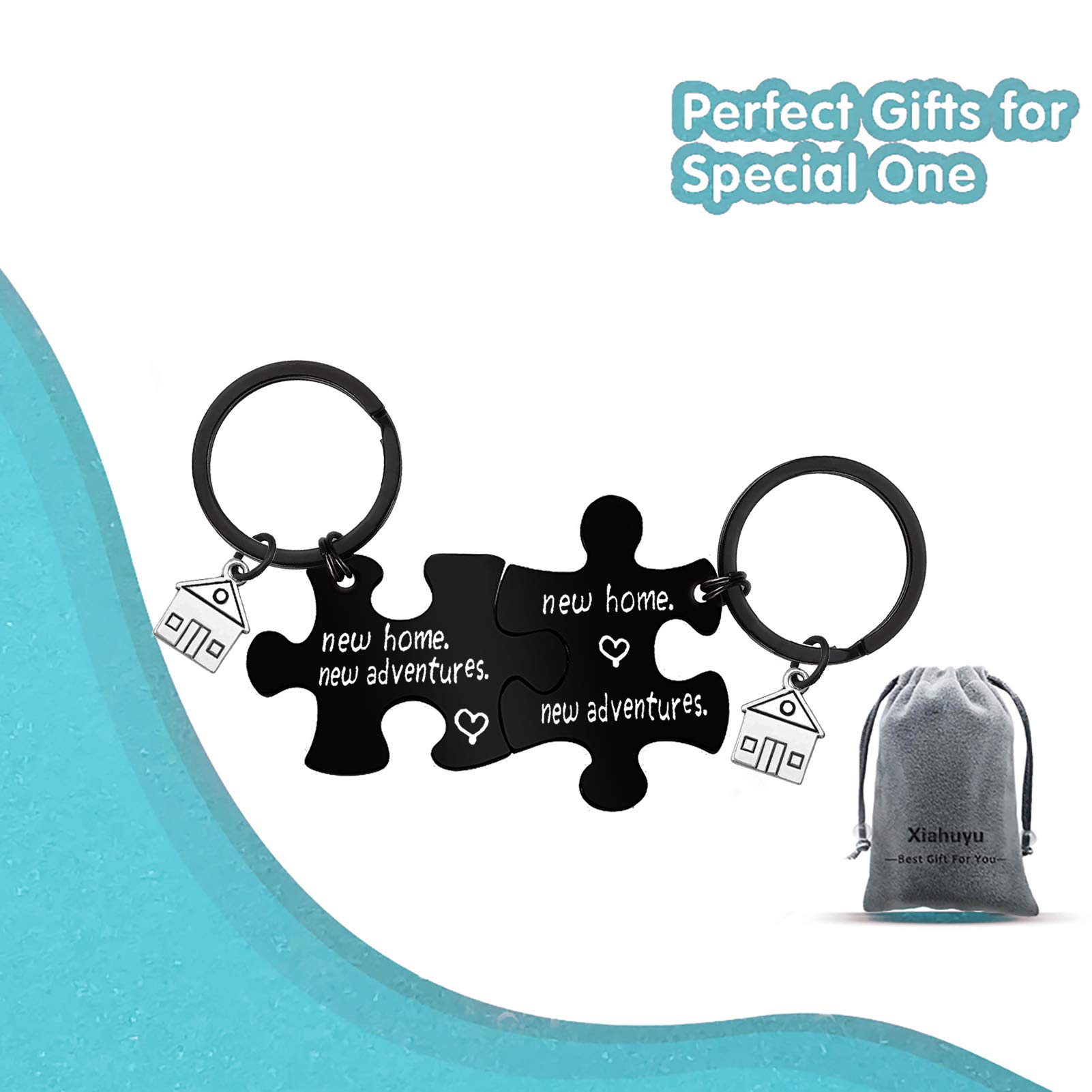 Xiahuyu New Home Keychain - Housewarming Gift for New Homeowners, First Home & Moving In Present - Perfect for House Keys, Welcome Gifts & New Home Decor